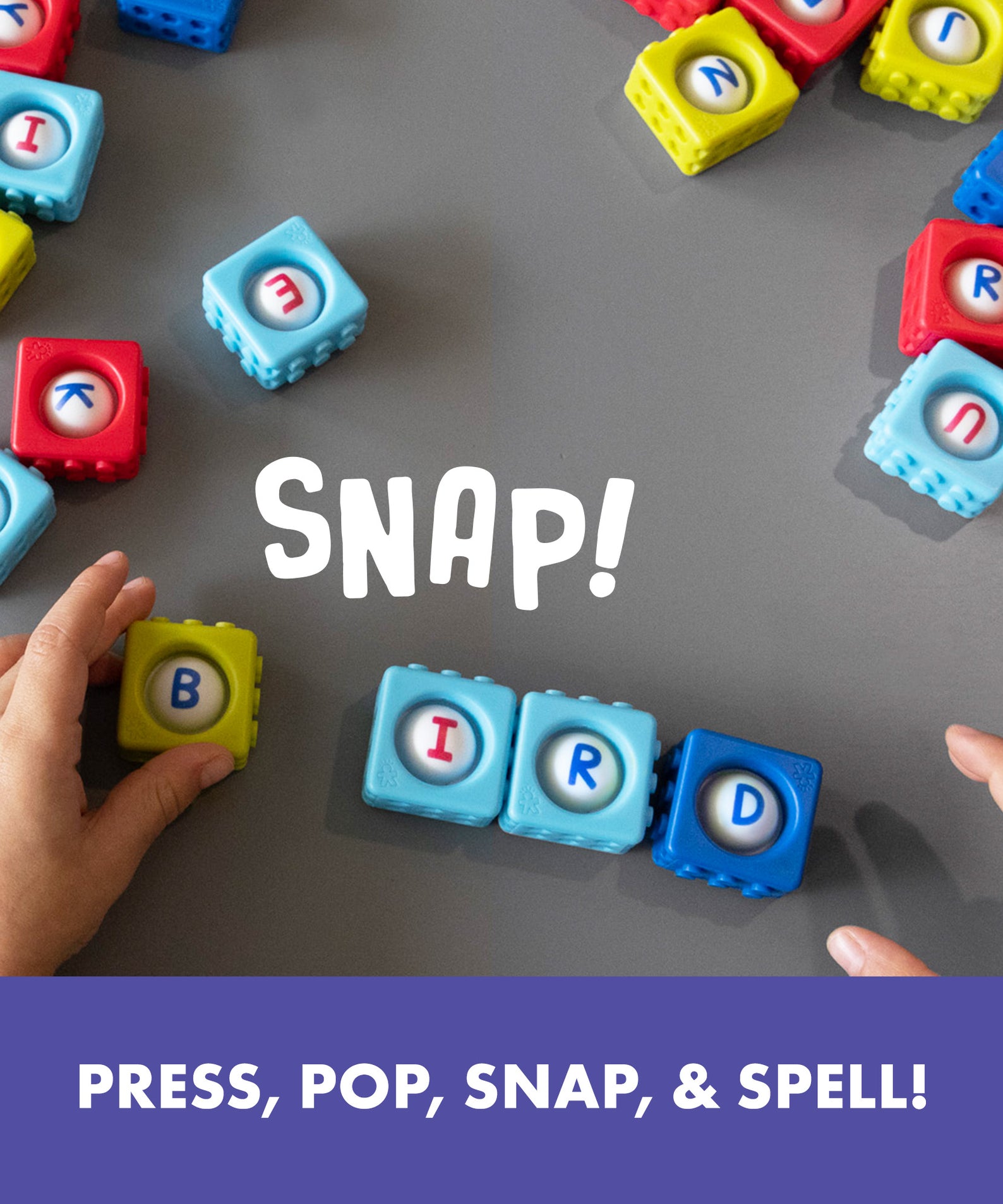 Learning Resources Alphabet BubbleBrix, Sensory Fidget ABC Learning Bricks, 42 Interlocking Alphabet Bricks in Carry Bucket, Ages 3+