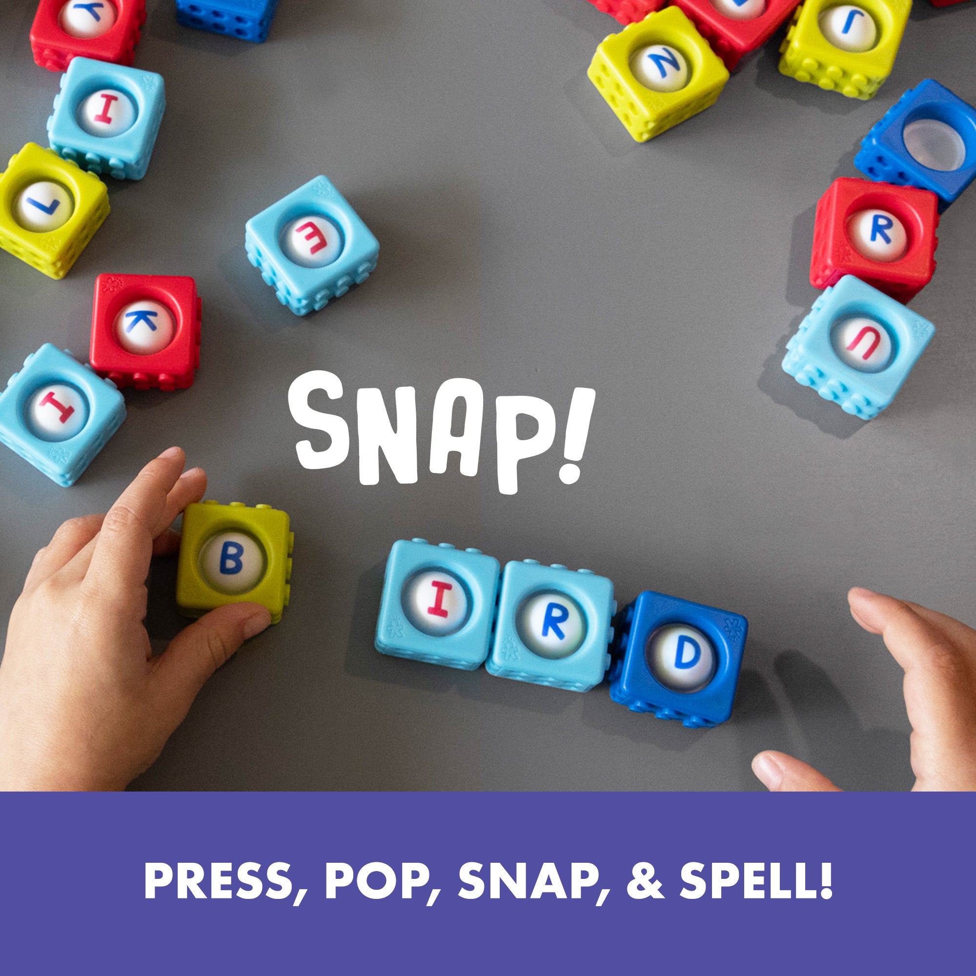 Learning Resources Alphabet BubbleBrix, Sensory Fidget ABC Learning Bricks, 42 Interlocking Alphabet Bricks in Carry Bucket, Ages 3+