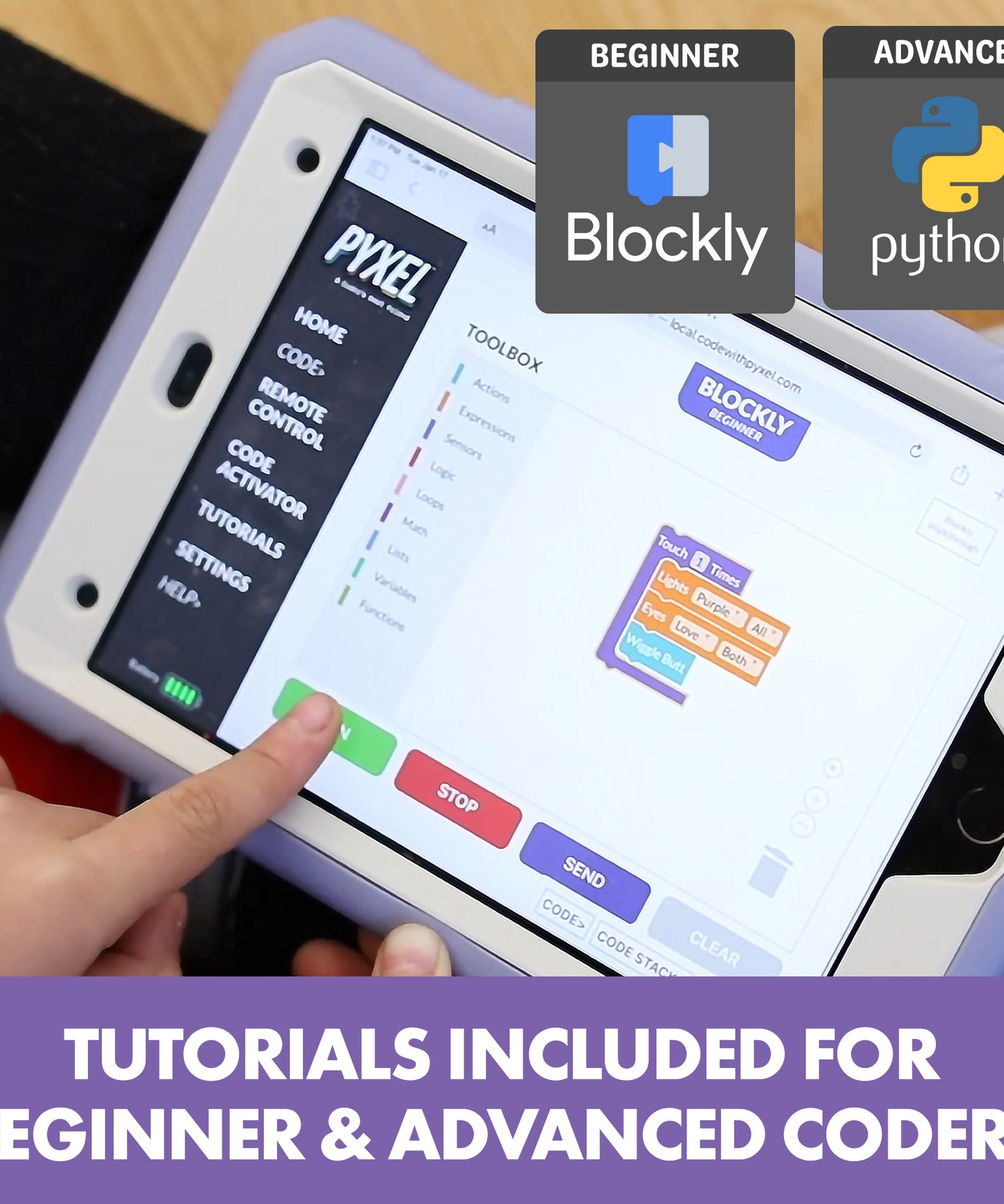 Learning Resources PYXEL: A Coders Best Friend, Interactive Coding Pet Robot with Blockly & Python, Ages 8+