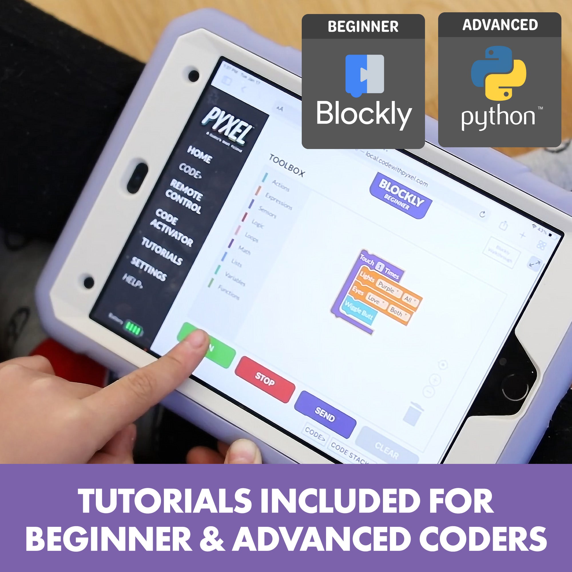 Learning Resources PYXEL: A Coders Best Friend, Interactive Coding Pet Robot with Blockly & Python, Ages 8+
