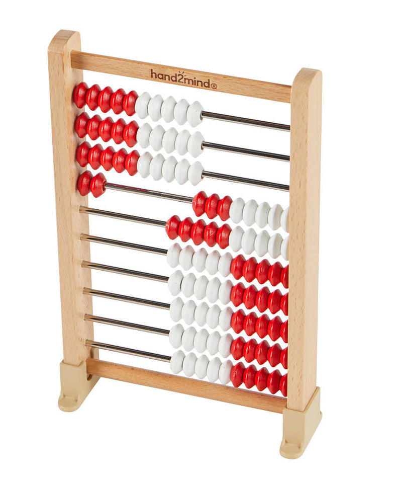Learning Resources Mini 100-Bead Rekenrek Abacus, Wooden Counting Maths Manipulatives for Kids, Learn Number Sense, Counting, Addition, and Subtraction, Ages 3+, Set of 1