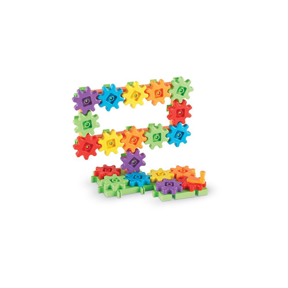 Learning Resources Gears Gears Gears New Colours, 60 Piece Building Set for STEM Learning, Compatible with All Gears Sets, Ages 3 Plus