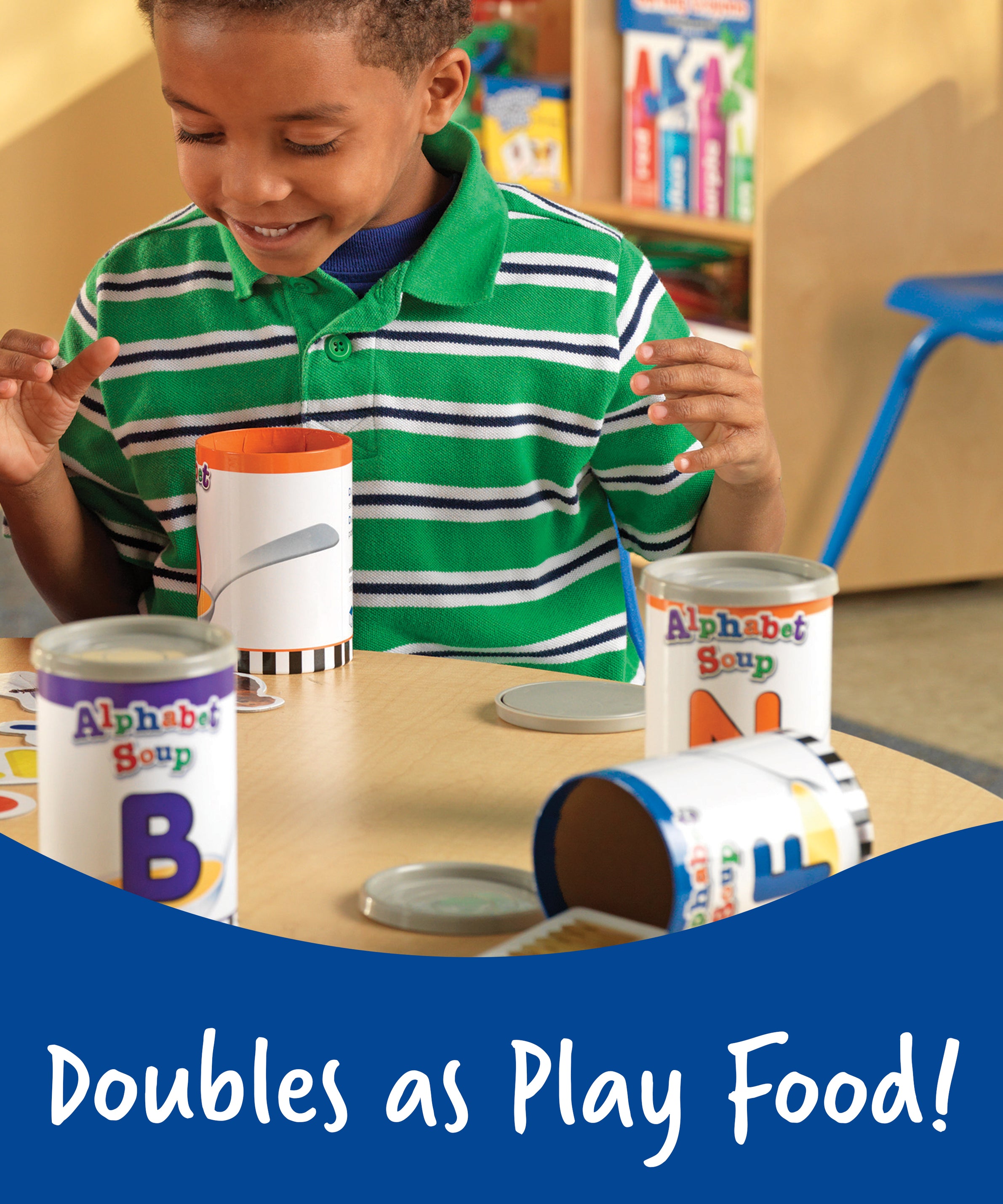 Learning Resources Alphabet Soup Sorters, Hands-On Alphabet & Literacy Learning Set, 208 Pieces, Ages 3+