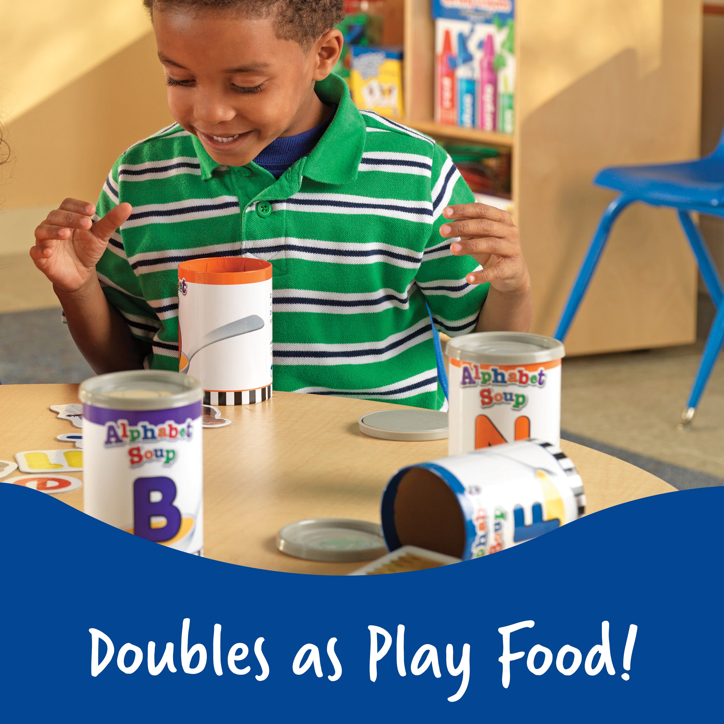 Learning Resources Alphabet Soup Sorters, Hands-On Alphabet & Literacy Learning Set, 208 Pieces, Ages 3+