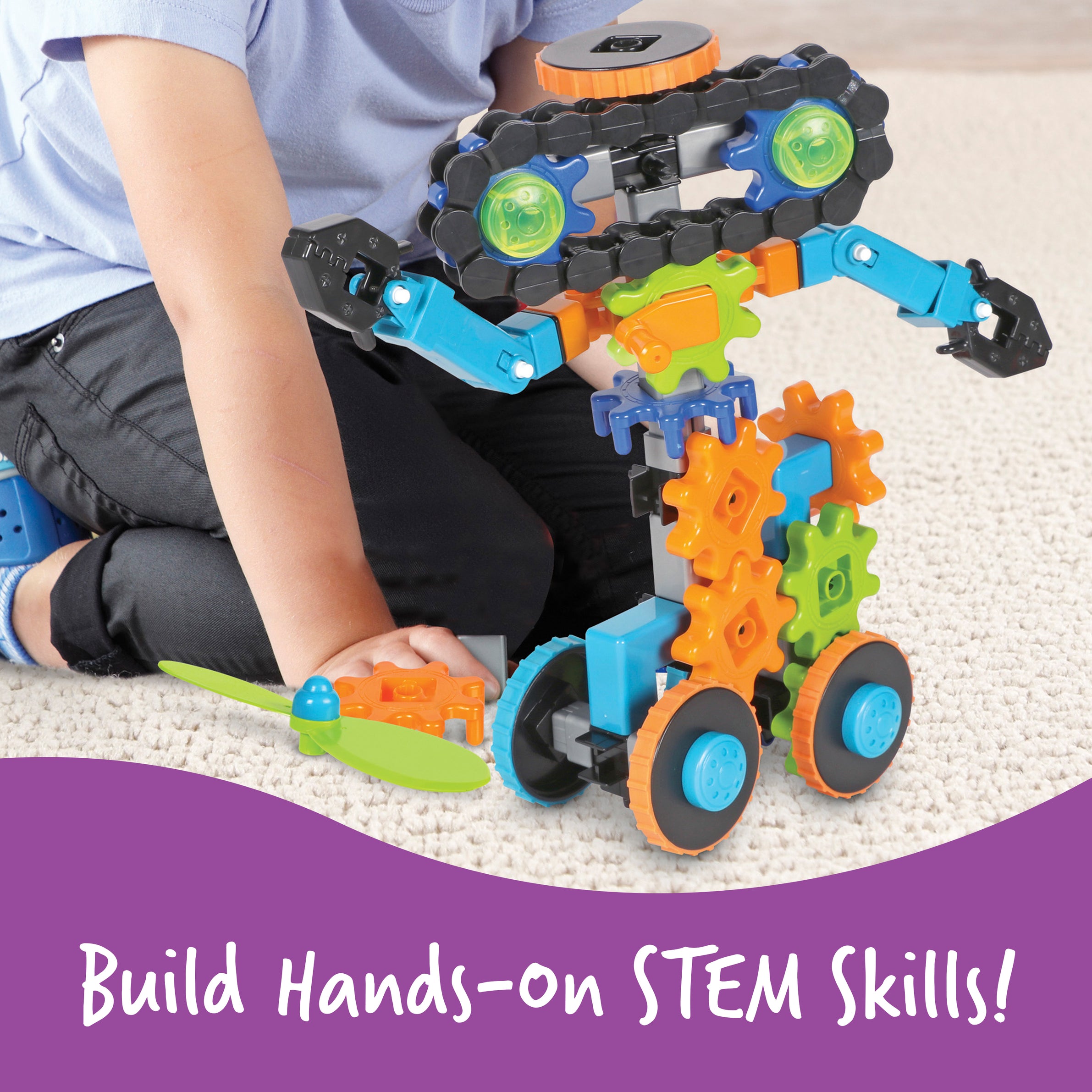 Learning Resources Gears! Gears! Gears! Robots In Motion, 116-Piece STEM Building Set