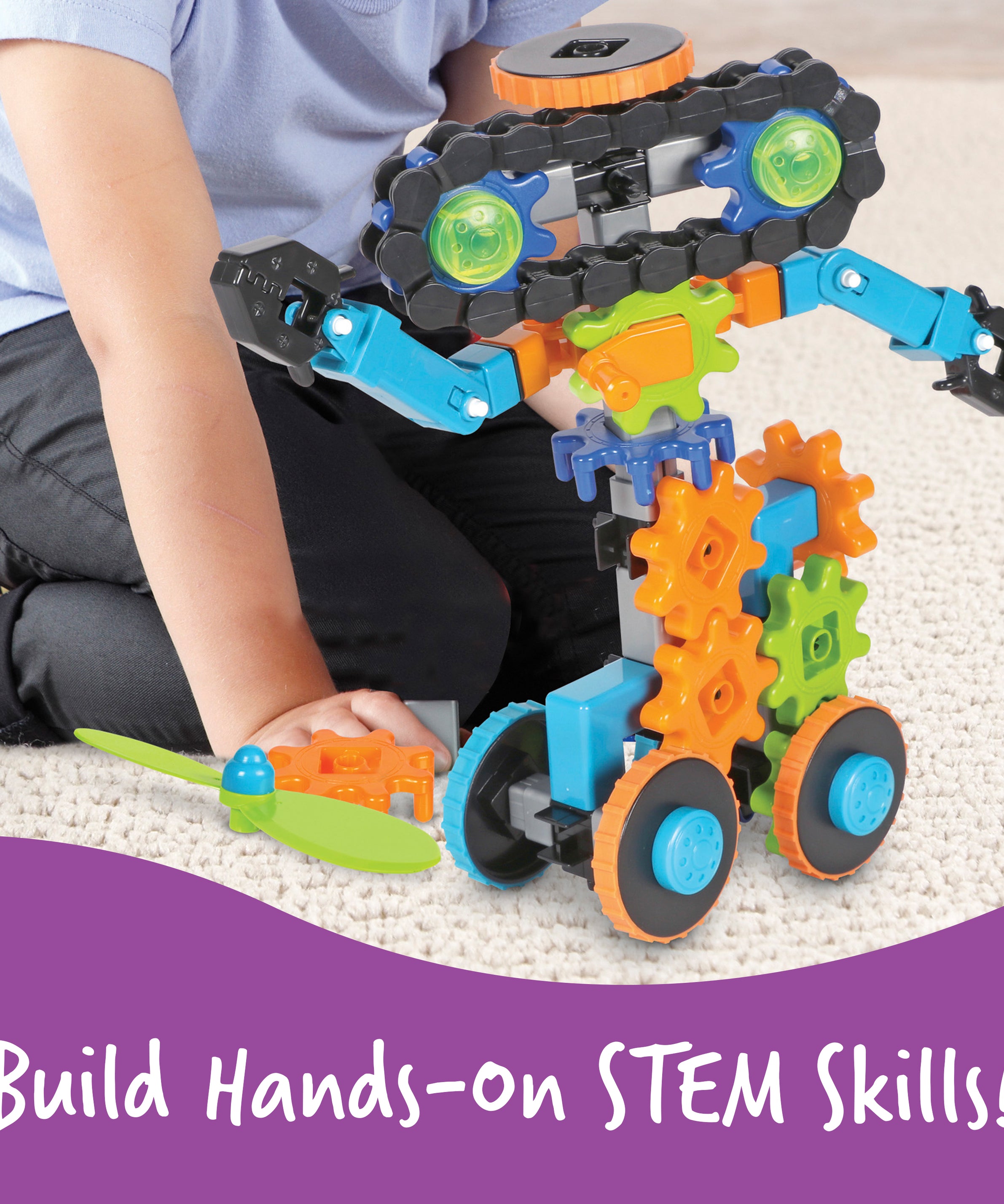 Learning Resources Gears! Gears! Gears! Robots In Motion, 116-Piece STEM Building Set