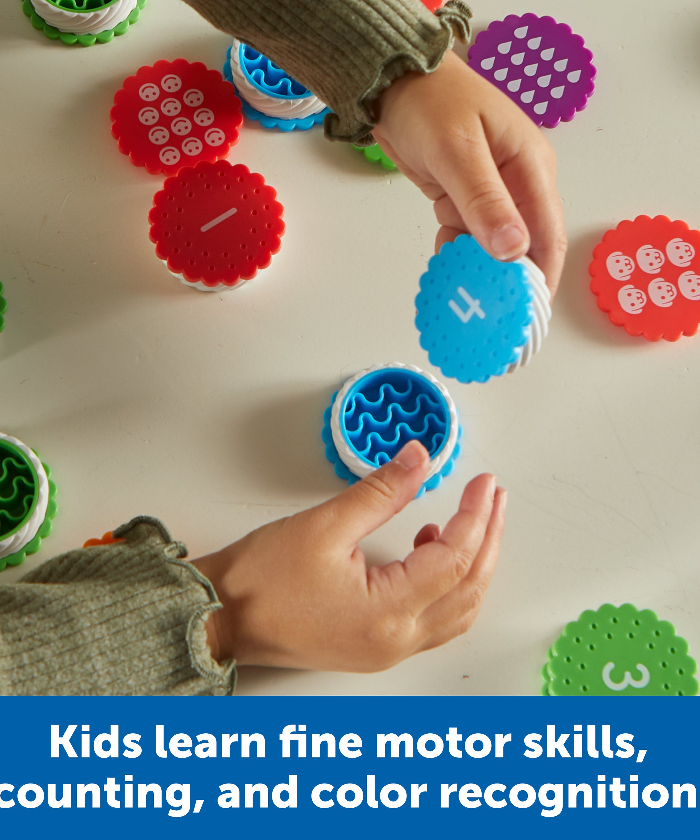 Learning Resources Mini Number Treats, 40-Piece Preschool Counting Toy with Storage Tub, Hands-On Numbers and Colours Learning for Ages 3+