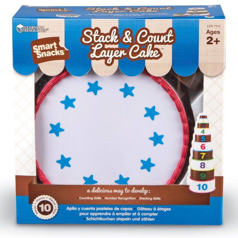Learning Resources Smart Snacks Stack and Count Layer Cake, Educational Stacking Toy for Early Maths and Motor Skills, Ages 2 Plus