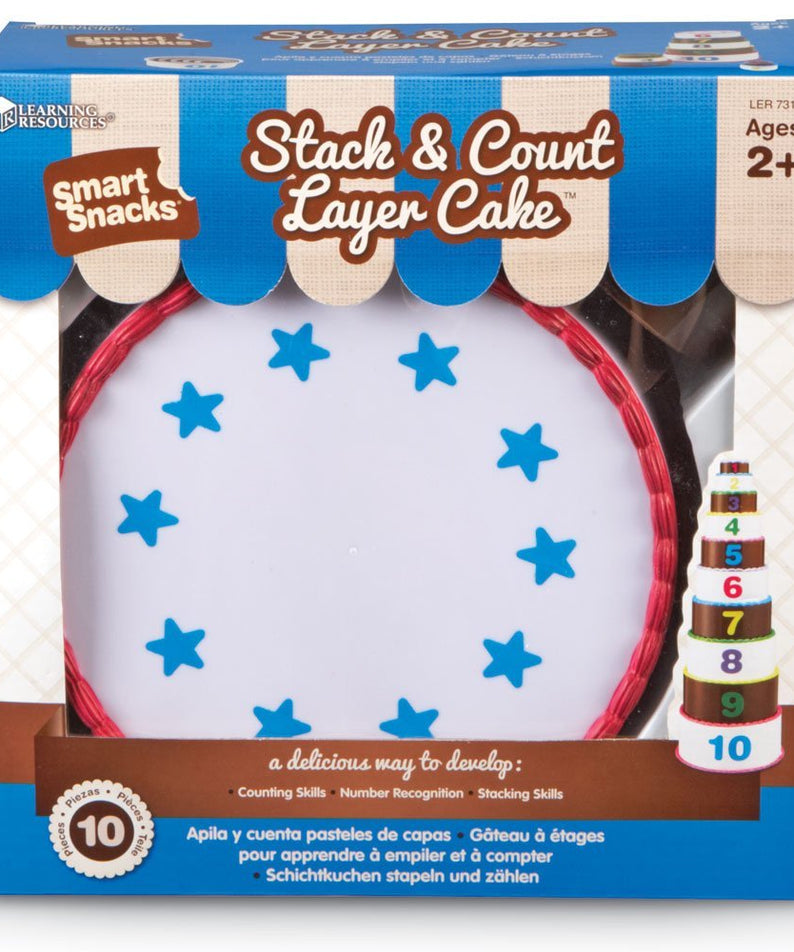 Learning Resources Smart Snacks Stack and Count Layer Cake, Educational Stacking Toy for Early Maths and Motor Skills, Ages 2 Plus