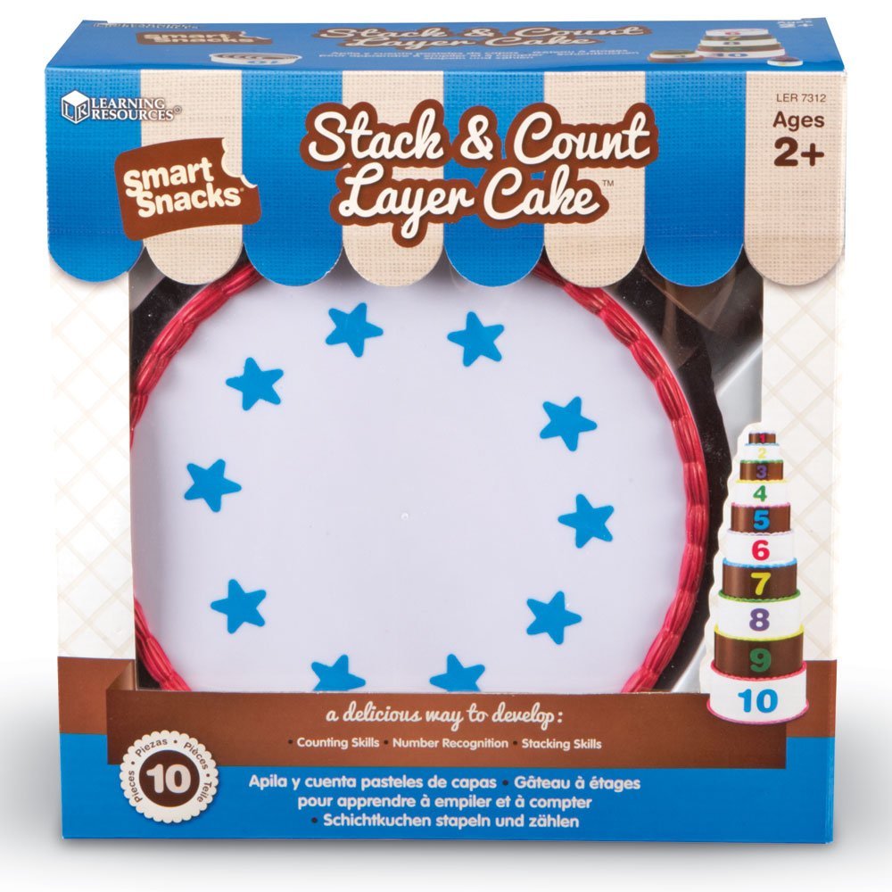 Learning Resources Smart Snacks Stack and Count Layer Cake, Educational Stacking Toy for Early Maths and Motor Skills, Ages 2 Plus