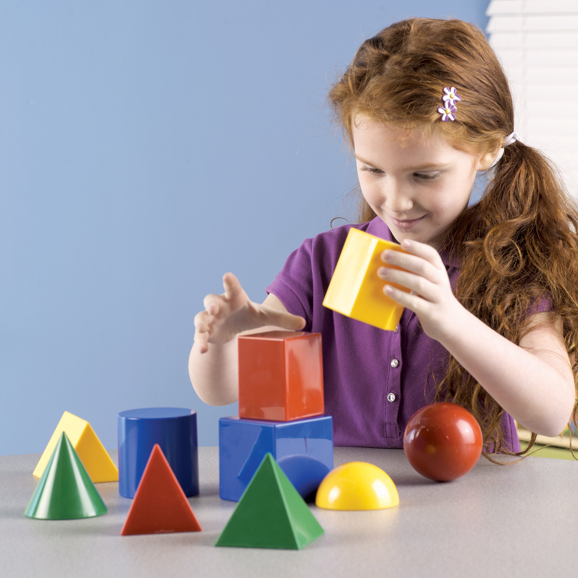 Learning Resources Large Plastic Geometric Shapes Set, 10 Durable 3D Shapes with 8cm Dimensions, Hands-On Math and STEM Learning for Ages 8+