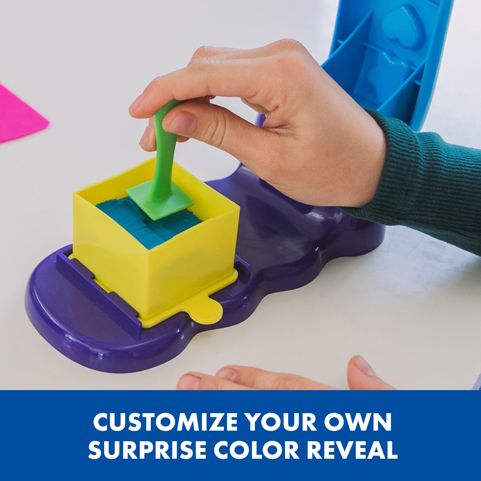 Learning Resources Playfoam Sand Magic Reveal, Sensory Play Sand Set with 4 Colours, 11 Tools & Design Station, Creative & Fine Motor Fun for Kids, Never Dries Out, Ages 3+