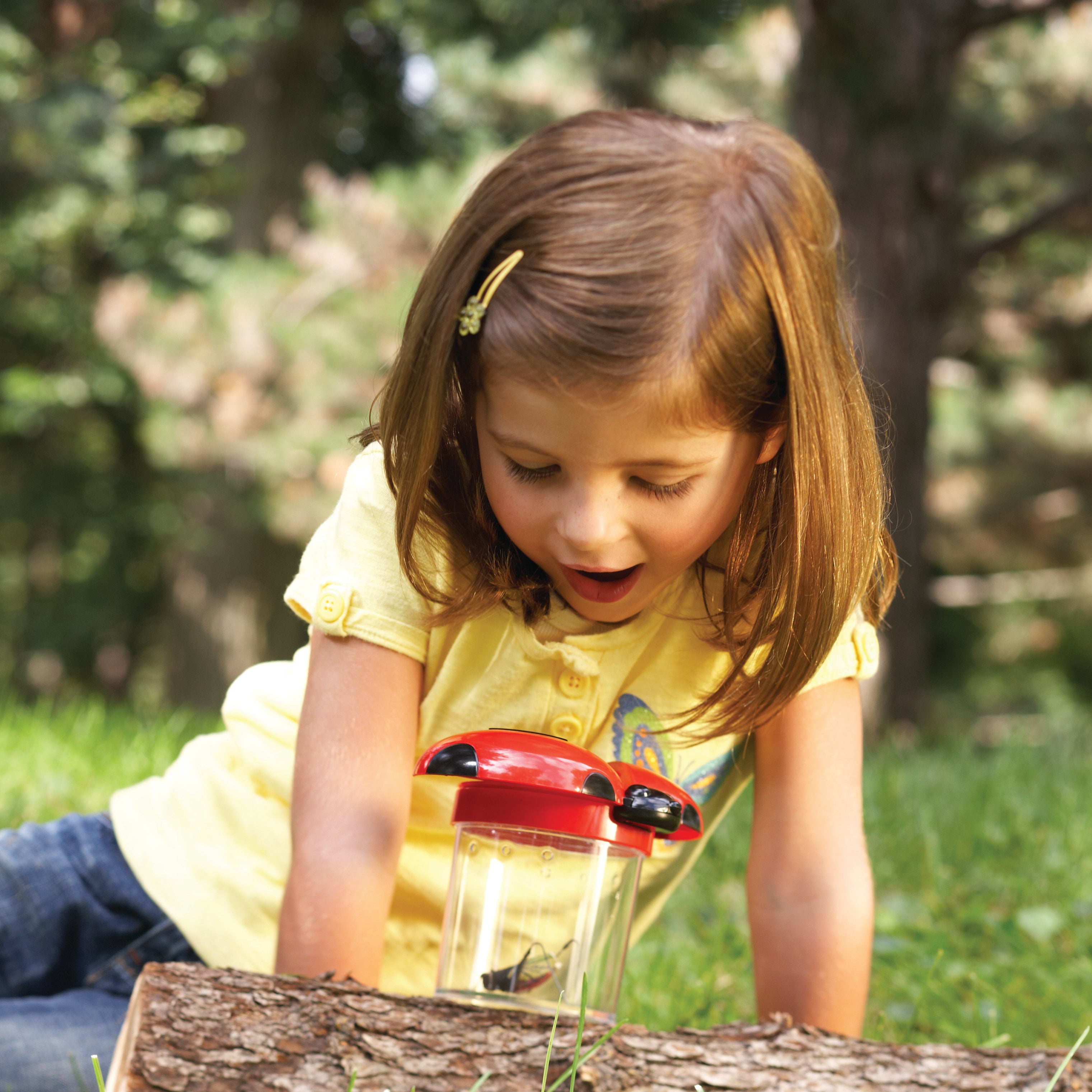 Learning Resources Jumbo Bug Jars, Set of 12 Insect Observation Jars for Kids, Includes 3.5x Magnifying Lids, Air Vents, and Screw-On Caps, Ideal for Outdoor STEM Exploration, Ages 3+