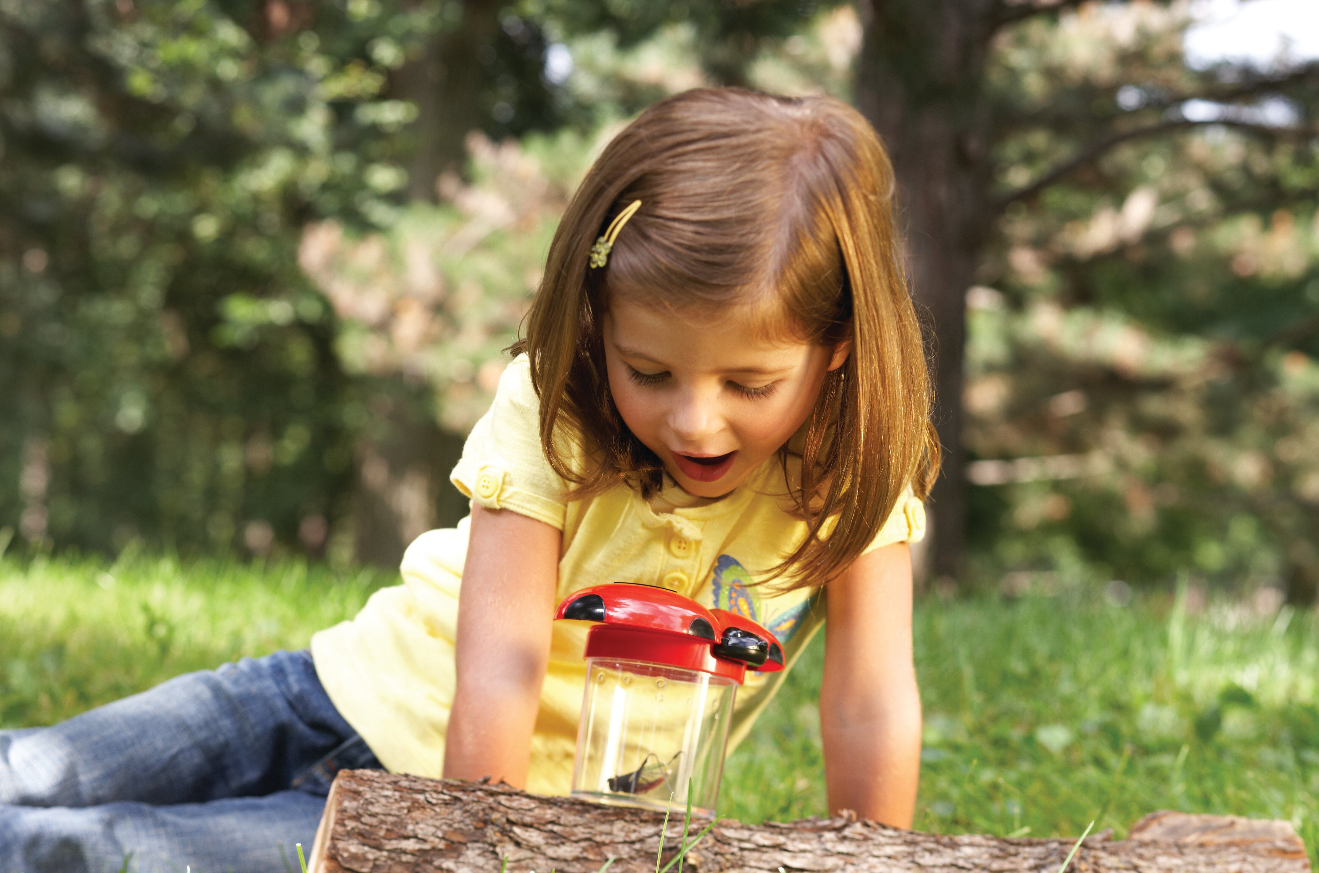 Learning Resources Jumbo Bug Jars, Set of 12 Insect Observation Jars for Kids, Includes 3.5x Magnifying Lids, Air Vents, and Screw-On Caps, Ideal for Outdoor STEM Exploration, Ages 3+