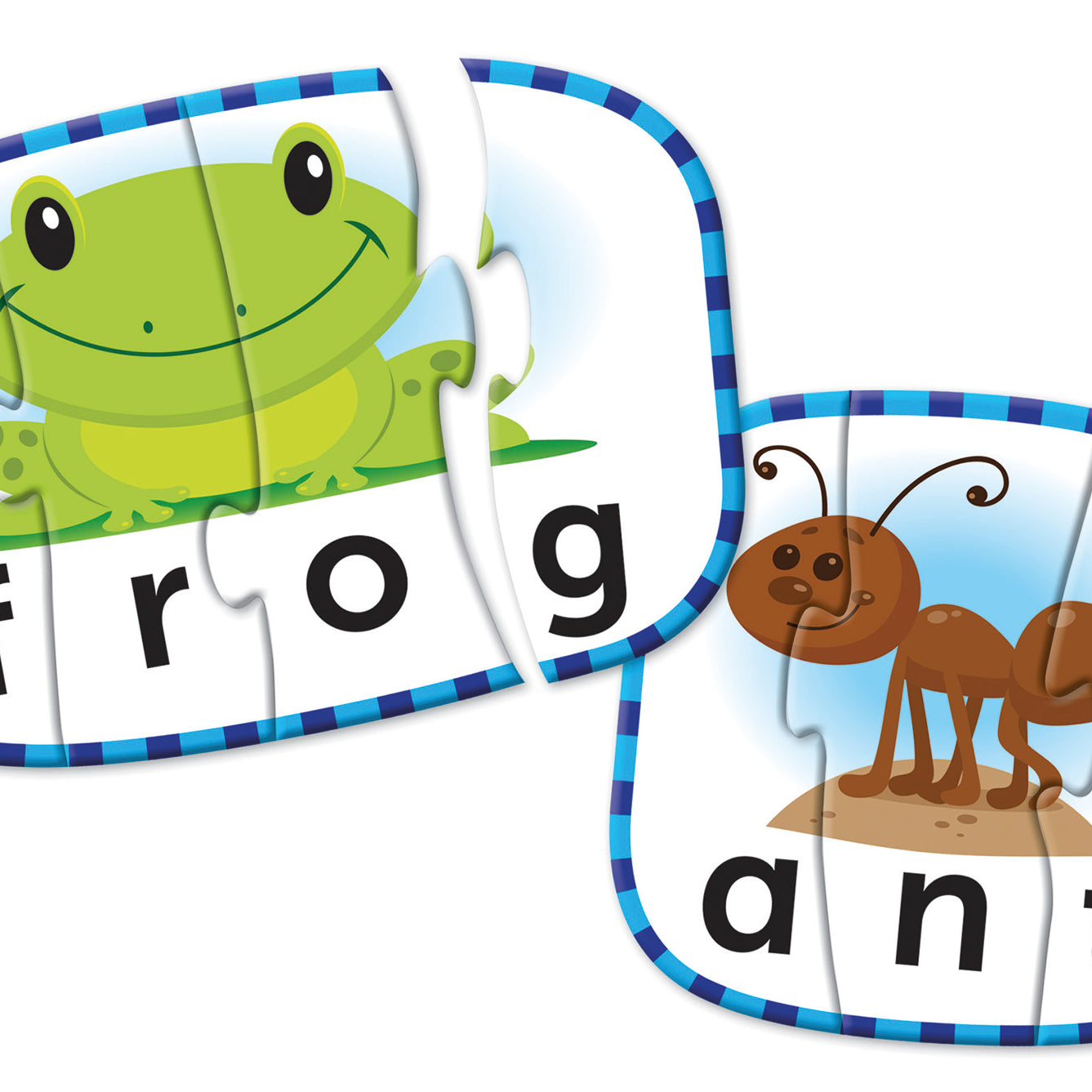 Learning Resources Spelling Puzzle Cards, 20 Self-Correcting Word Puzzles for Preschool and Early Literacy Skills, Ages 4+