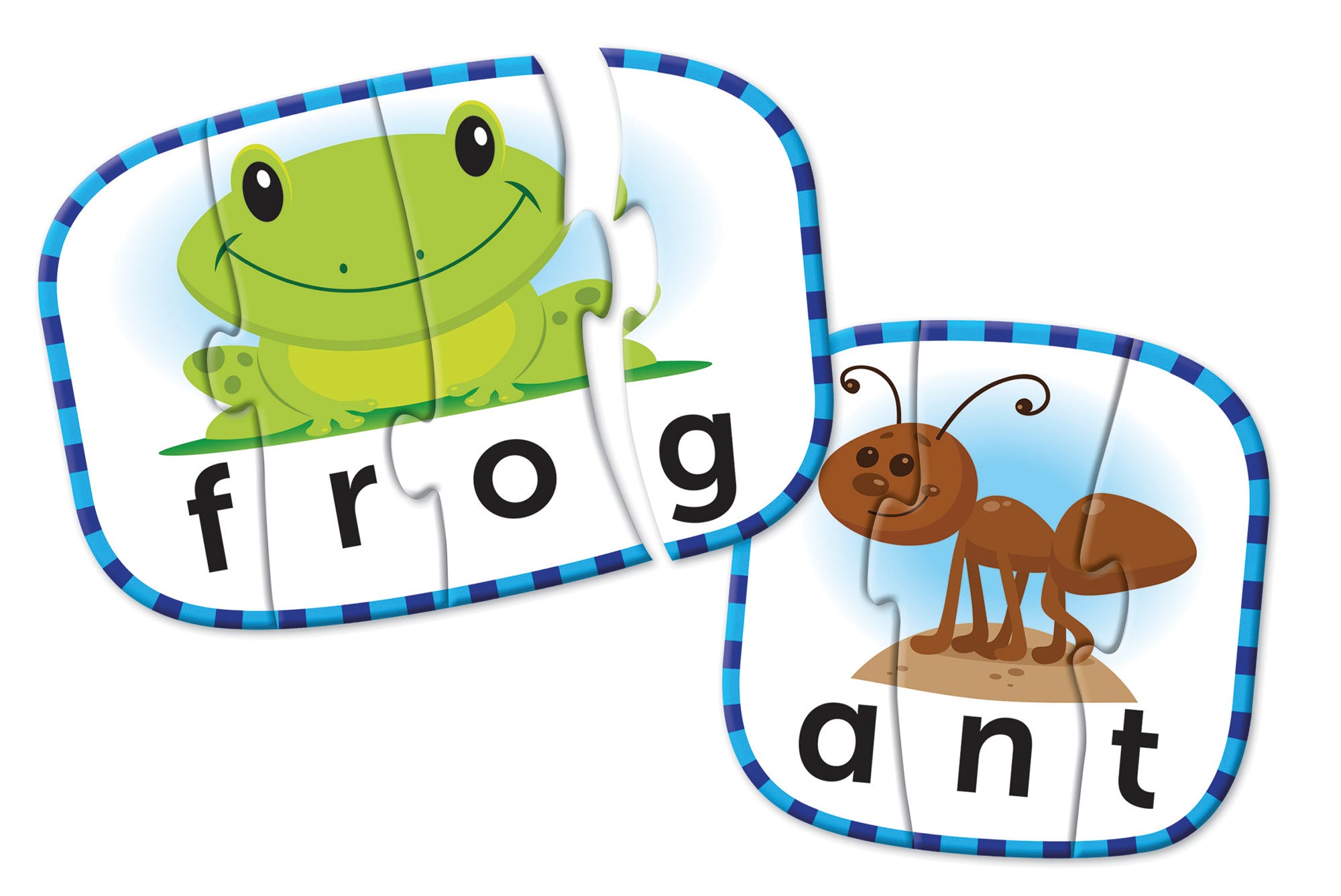 Learning Resources Spelling Puzzle Cards, 20 Self-Correcting Word Puzzles for Preschool and Early Literacy Skills, Ages 4+