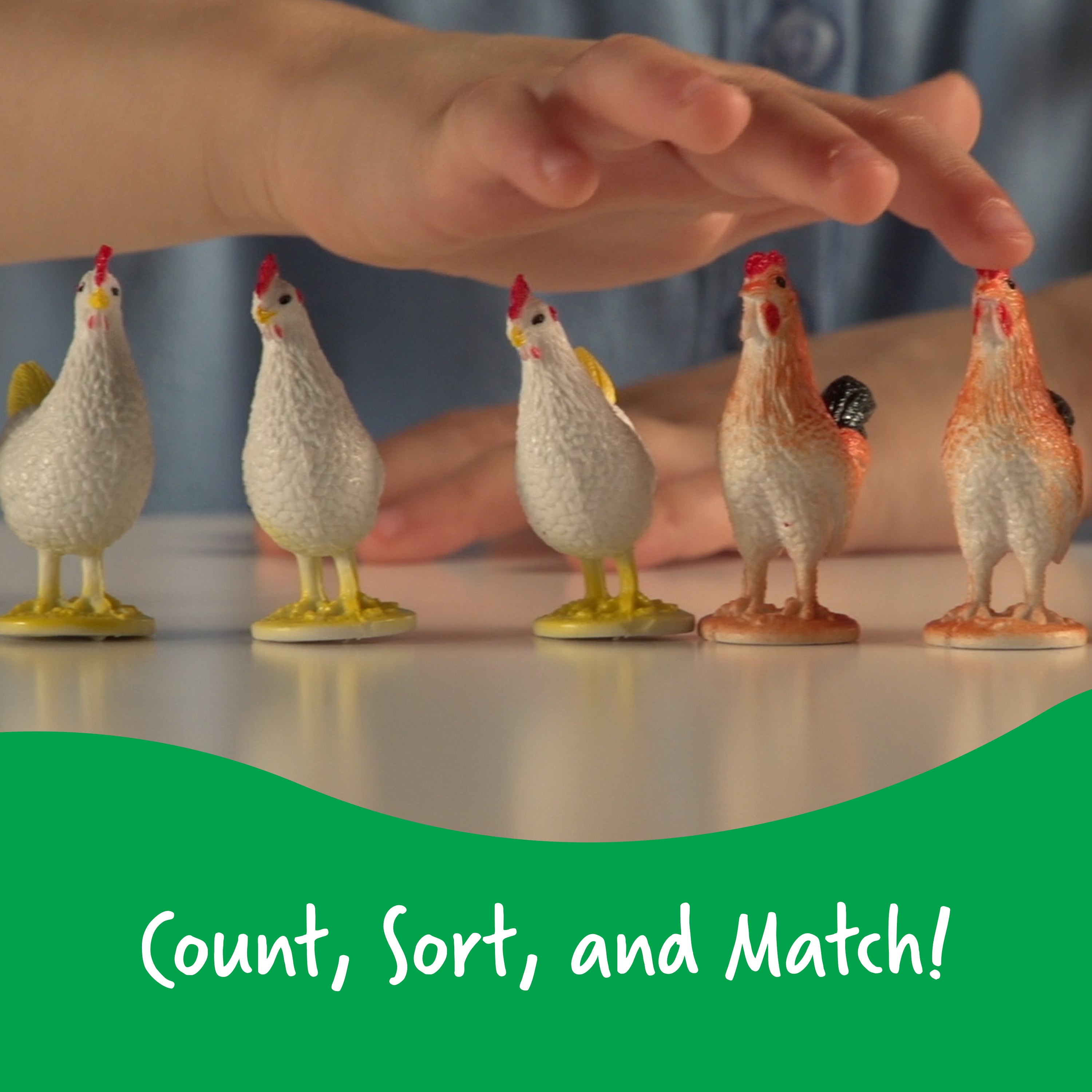 Learning Resources Farm Animal Counters, Set of 60, Colourful & Realistic Farm Animal Figures for Counting, Sorting & Imaginative Play, Math Manipulatives for Early Learning, Ages 3+