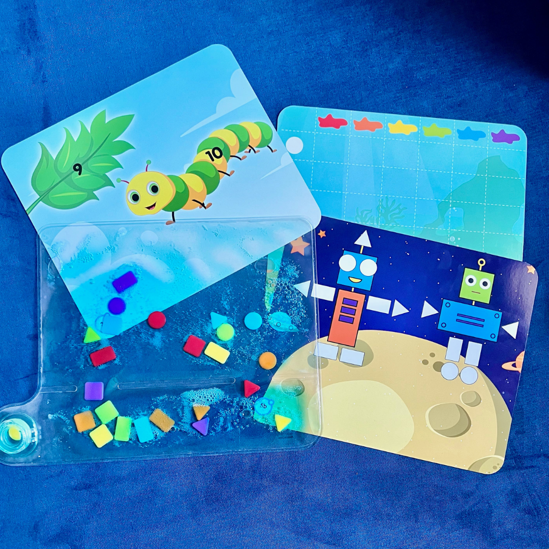 Learning Resources Colours & Shapes Sensory Pad, Reusable Tactile Learning Toy with 16 Activities, Ages 3+