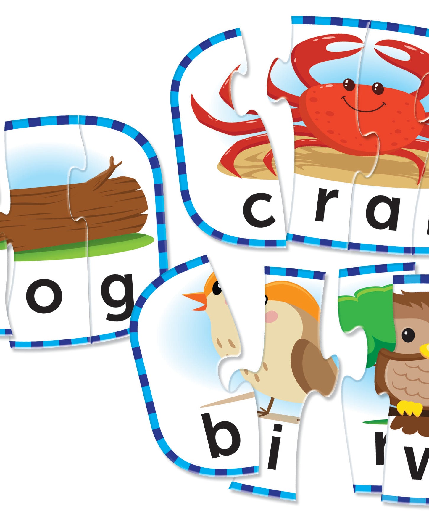 Learning Resources Spelling Puzzle Cards, 20 Self-Correcting Word Puzzles for Preschool and Early Literacy Skills, Ages 4+