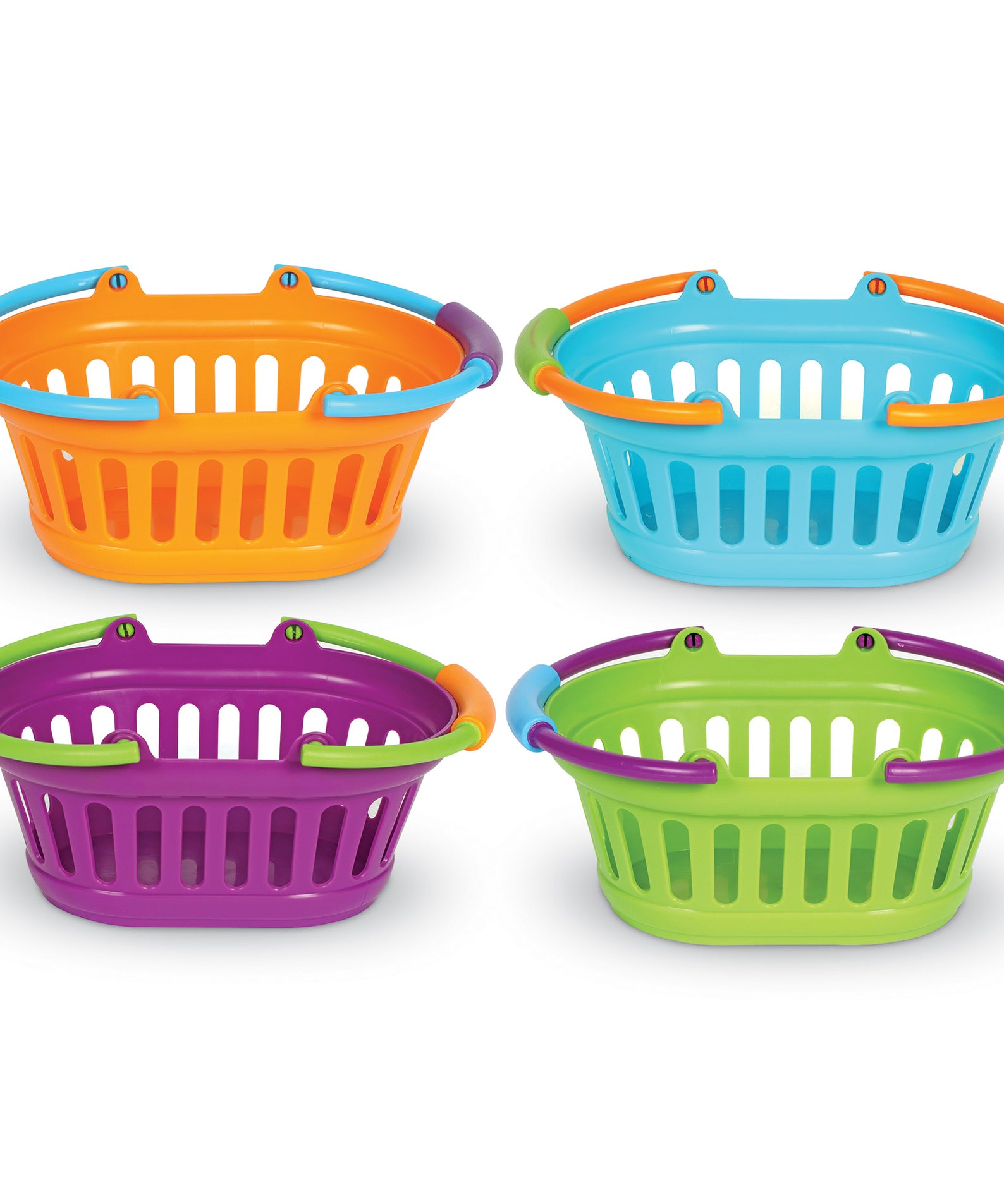 Learning Resources New Sprouts Stack of Baskets, Set of 4 Colourful Baskets with Chunky Handles, Ideal for Pretend Play and Communication Skills, Ages 2+