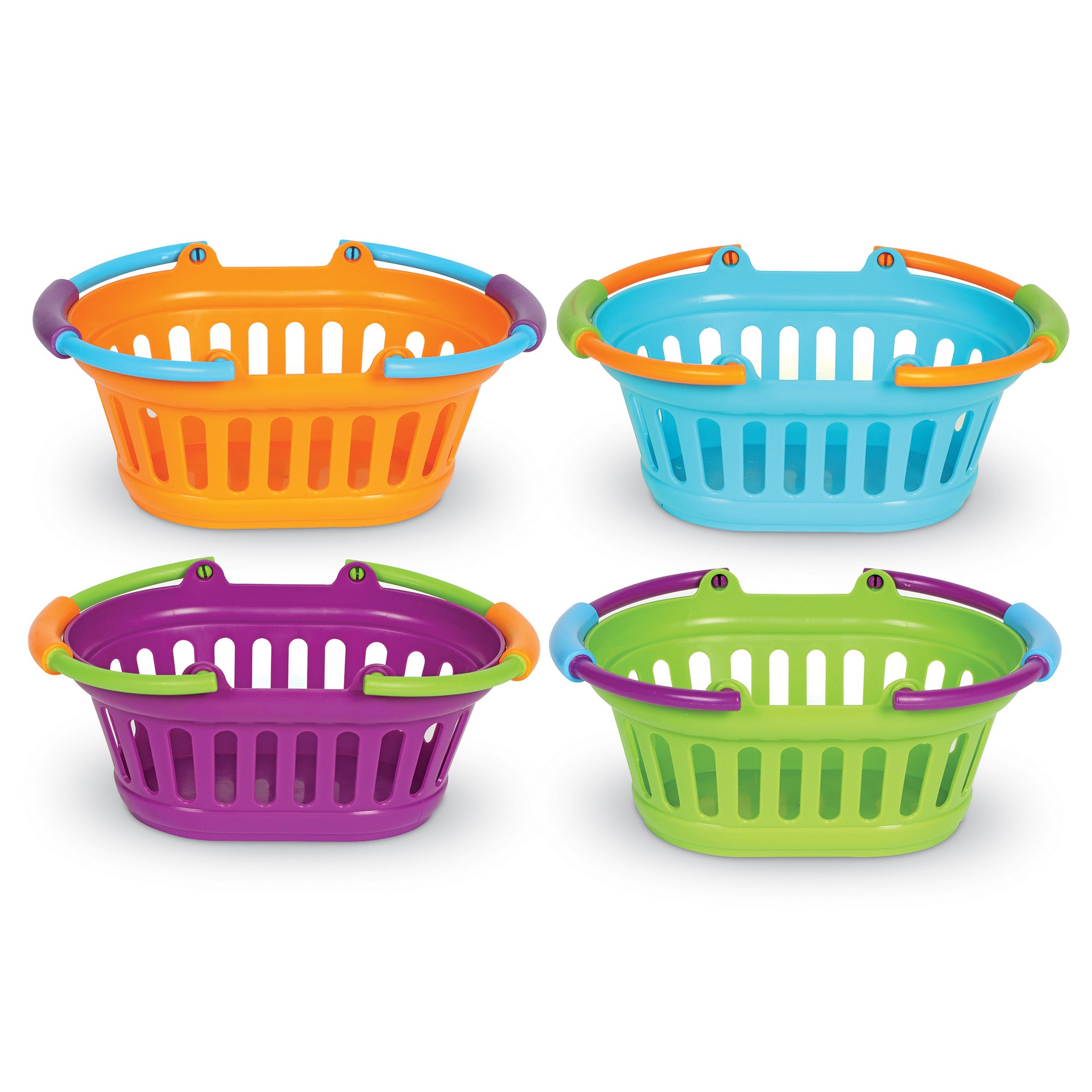Learning Resources New Sprouts Stack of Baskets, Set of 4 Colourful Baskets with Chunky Handles, Ideal for Pretend Play and Communication Skills, Ages 2+