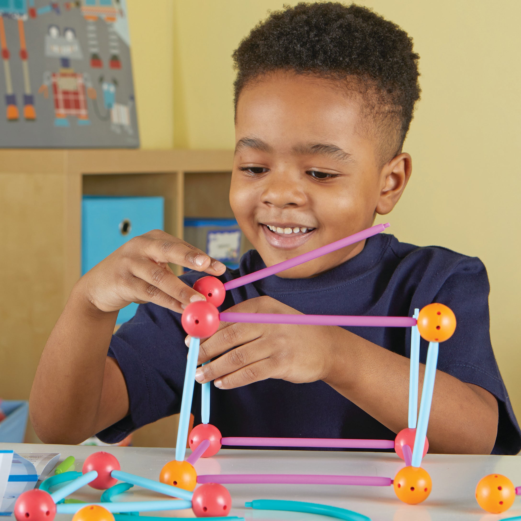 Learning Resources STEM Explorers Geomakers, 58-Piece Geometry Building Set for Kids, Ages 5+