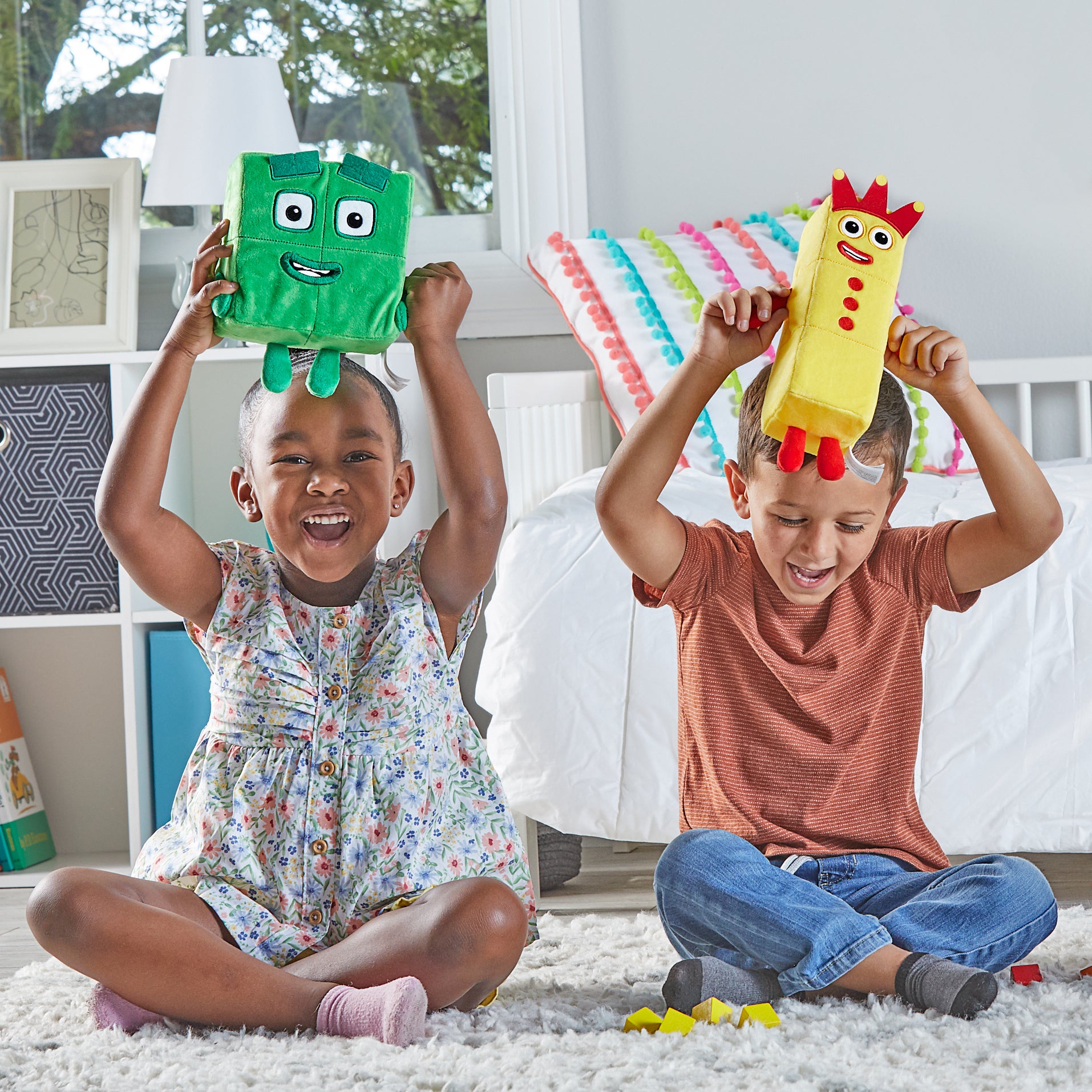 Learning Resources Numberblocks Three and Four Playful Pals, Soft Plush Toys for Kids, Officially Licensed Learning Resources Product