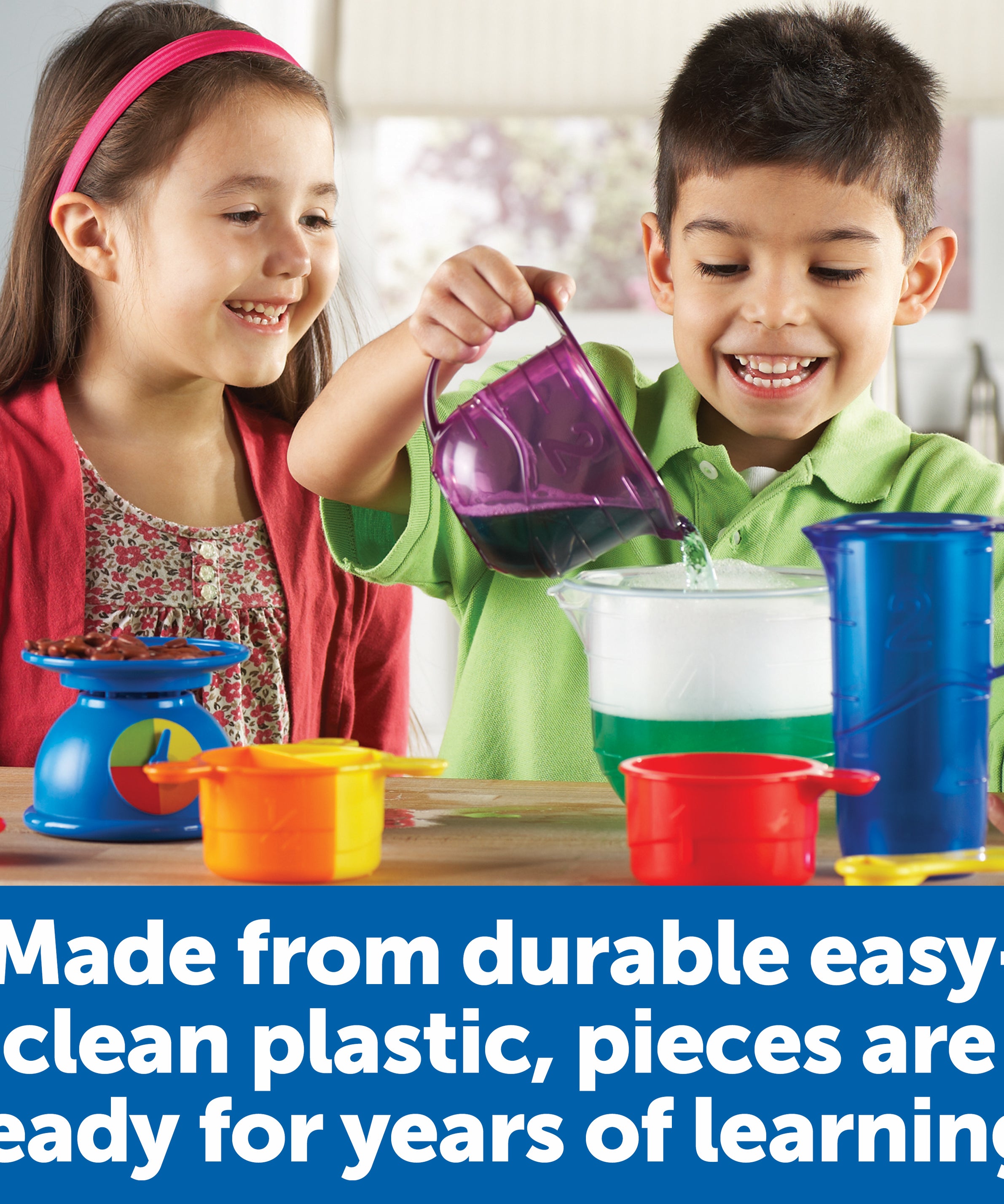 Learning Resources Primary Science Mix & Measure Set, Hands-On STEM Learning Kit with Real Science Tools & 10 Activity Cards, Perfect for Kids Ages 3+