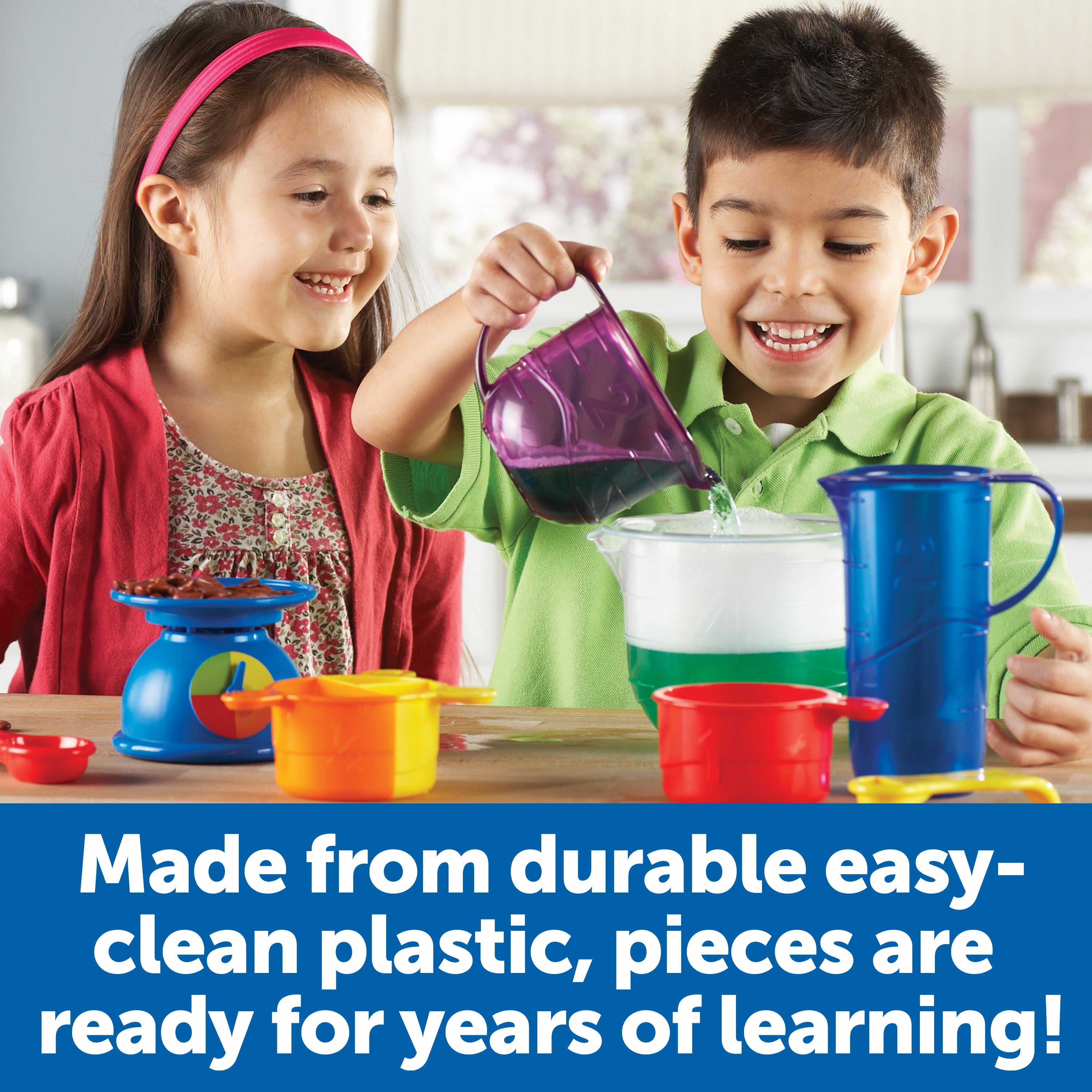 Learning Resources Primary Science Mix & Measure Set, Hands-On STEM Learning Kit with Real Science Tools & 10 Activity Cards, Perfect for Kids Ages 3+