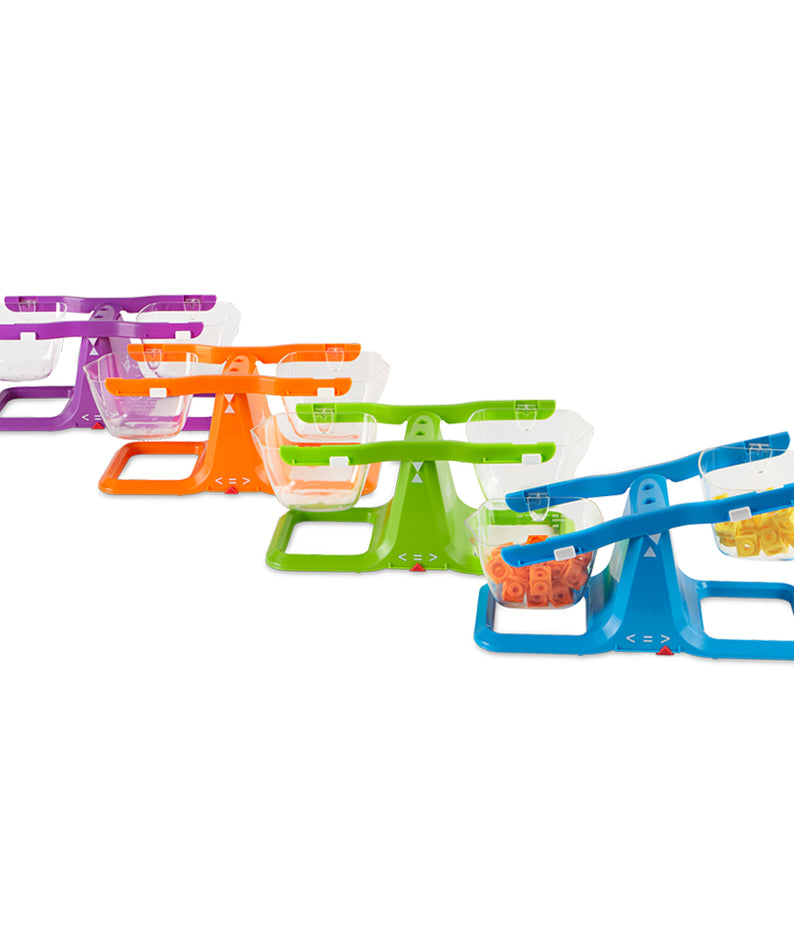 Learning Resources Nestable Bucket Balances (Set of 4), Math Manipulative Scale for Learning Weight, Volume, and Equivalency, Ideal for Kids Aged 3+