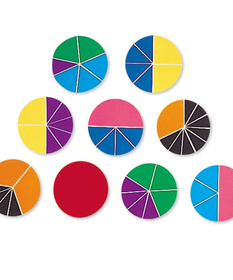 Learning Resources Rainbow Fraction Circles, Hands-On Exploration of Fractions, Ideal for Adding, Subtracting and Comparing Fractions, Includes Work Tray and Activity Guide, For Ages 6+