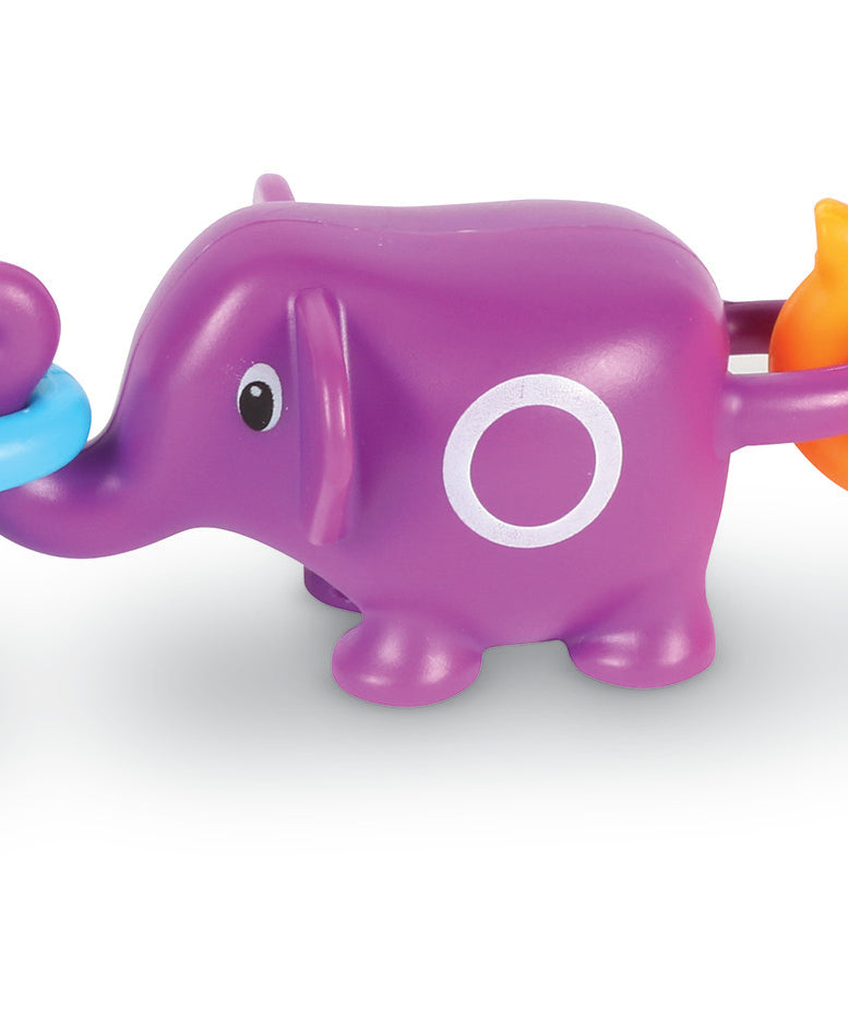 Learning Resources Snap-n-Learn ABC Elephants, 26-Piece Alphabet Learning Toy Set for Letter Matching and Fine Motor Skills, Ages 2 Plus