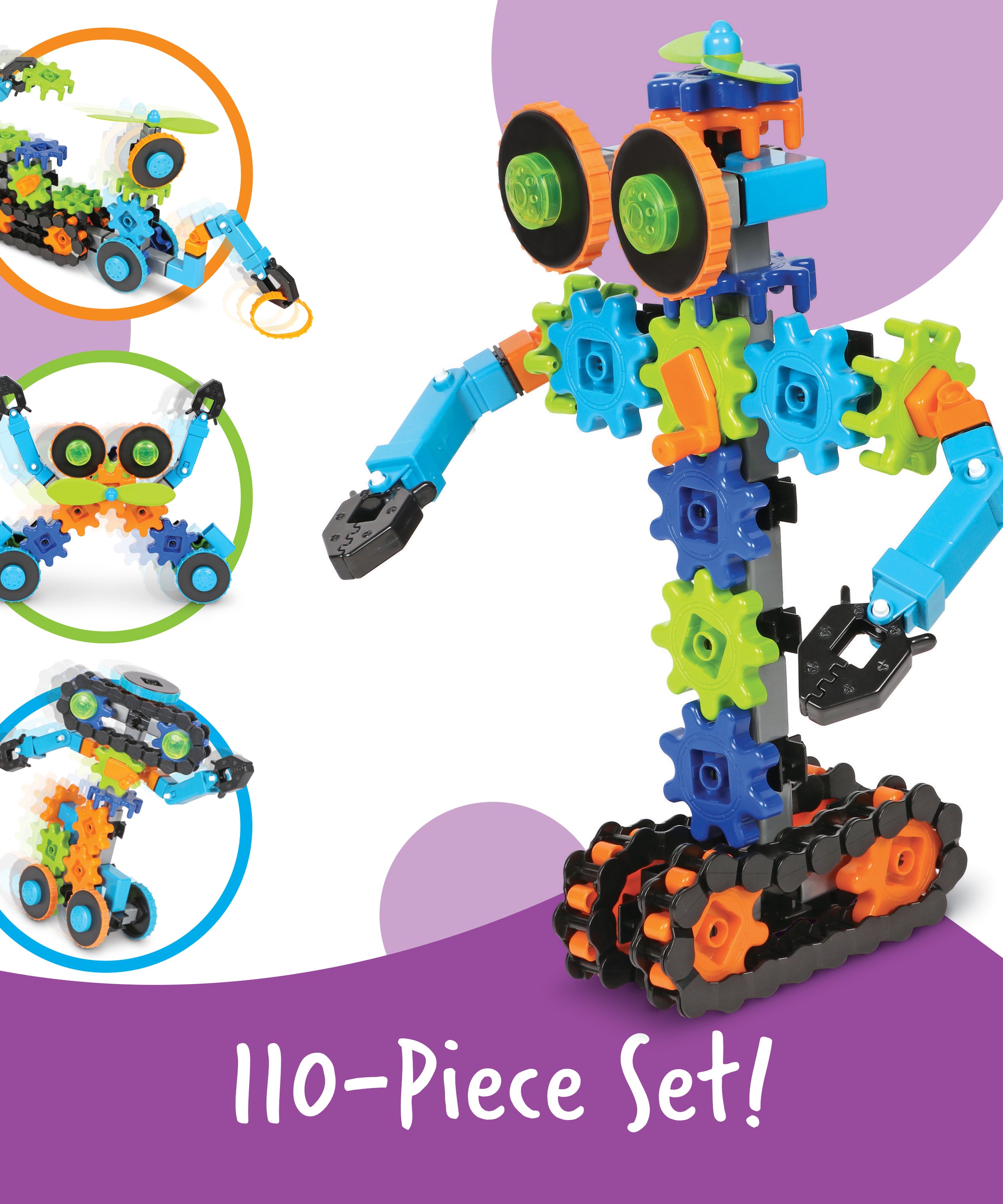 Learning Resources Gears! Gears! Gears! Robots In Motion, 116-Piece STEM Building Set