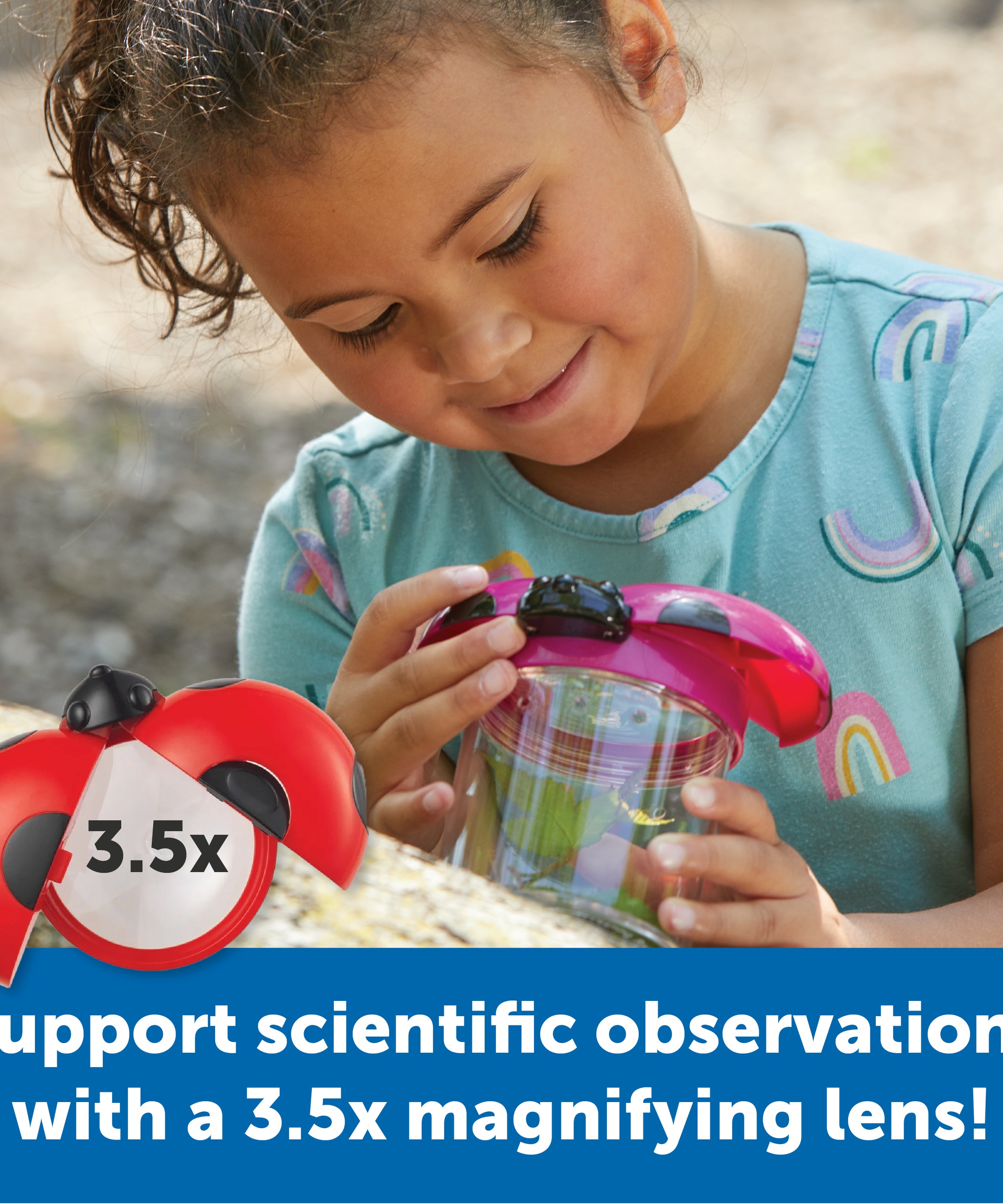 Learning Resources Jumbo Bug Jars (Box of 6), Magnifying Observation Jars with Air Vents for Hands-On Science Exploration, Ages 3+