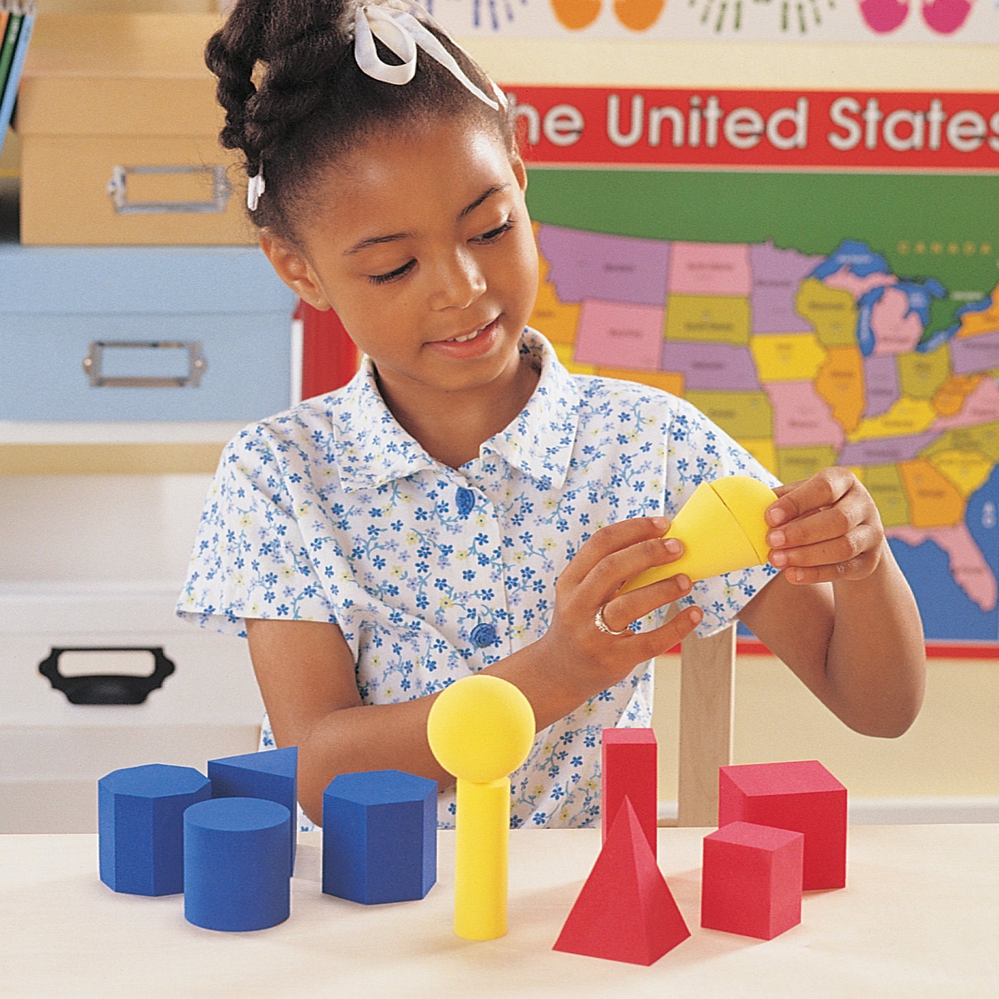 Learning Resources Hands-On Soft Geosolids, Soft Foam 3D Shapes, Set of 12, Ages 5+, Geometry Practice for Kids