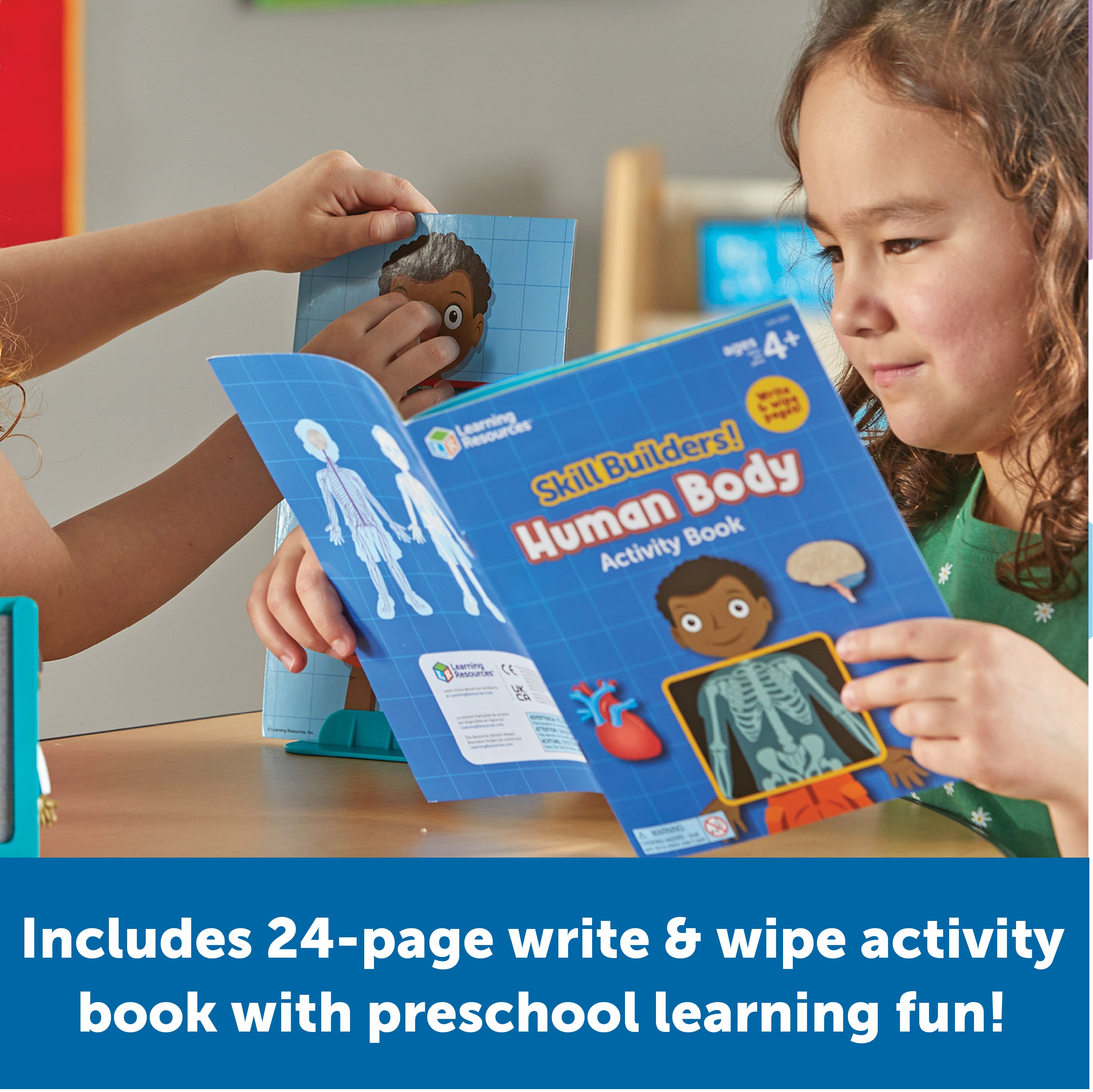 Learning Resources Skill Builders! Human Body, Preschool Science Kit with Activity Book, X-Ray Cards, and 3D Organs, STEM Learning for Ages 4+