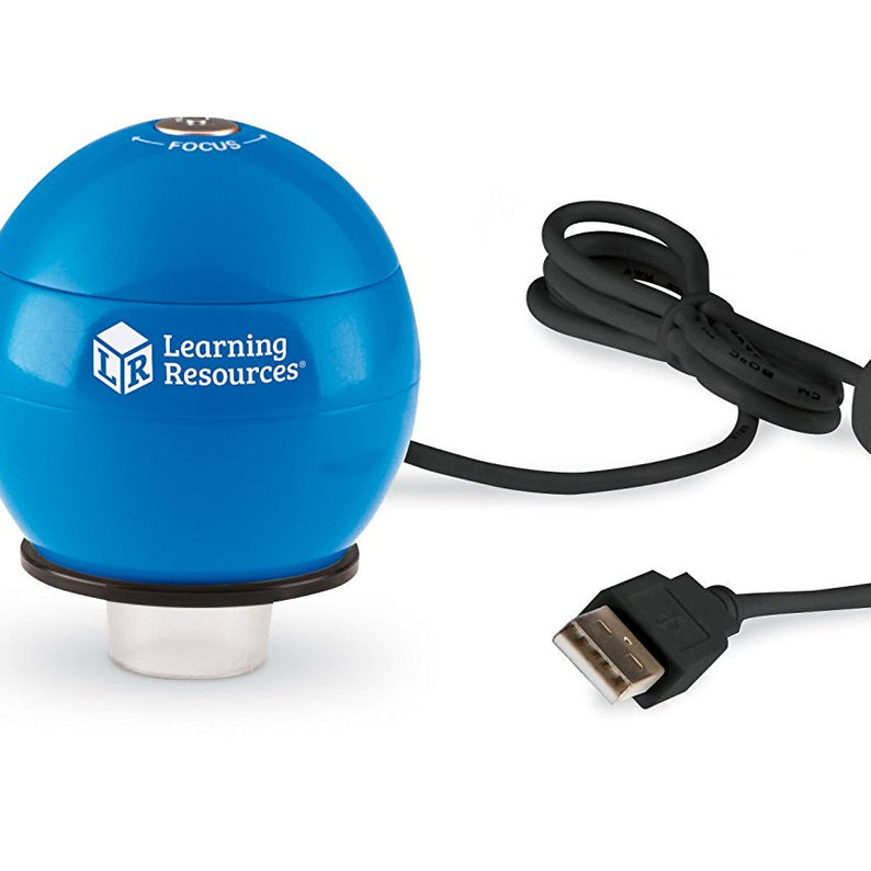Learning Resources Zoomy 2.0 Handheld Digital Microscope, 54x Magnification, USB Connectivity, Captures Photos & Videos, Compatible with PC & Mac, Blue