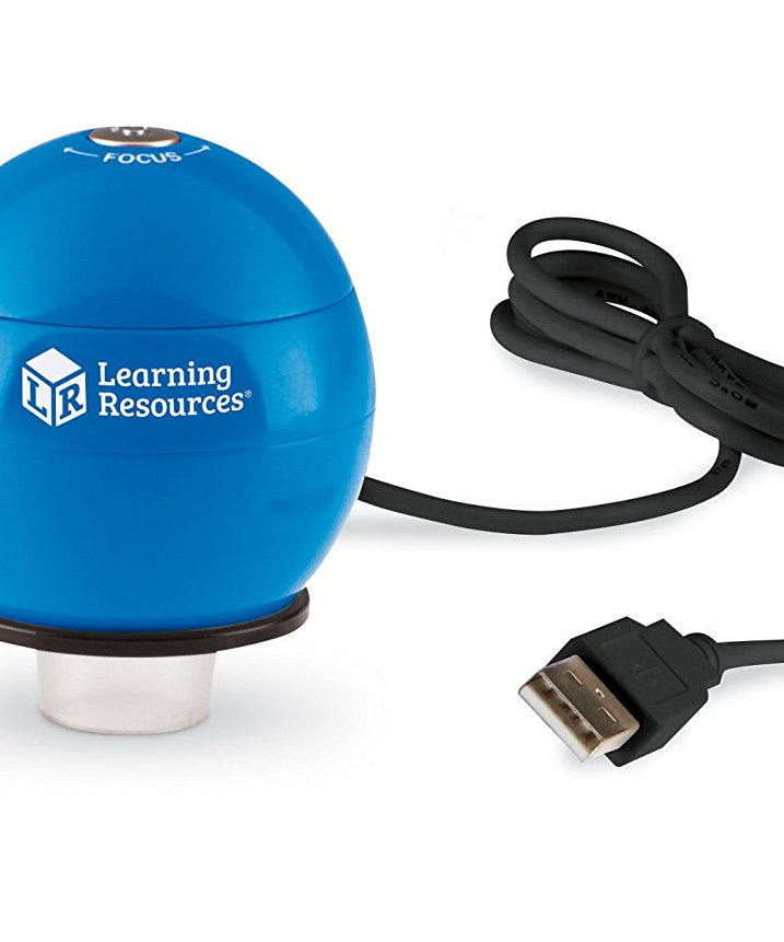 Learning Resources Zoomy 2.0 Handheld Digital Microscope, 54x Magnification, USB Connectivity, Captures Photos & Videos, Compatible with PC & Mac, Blue