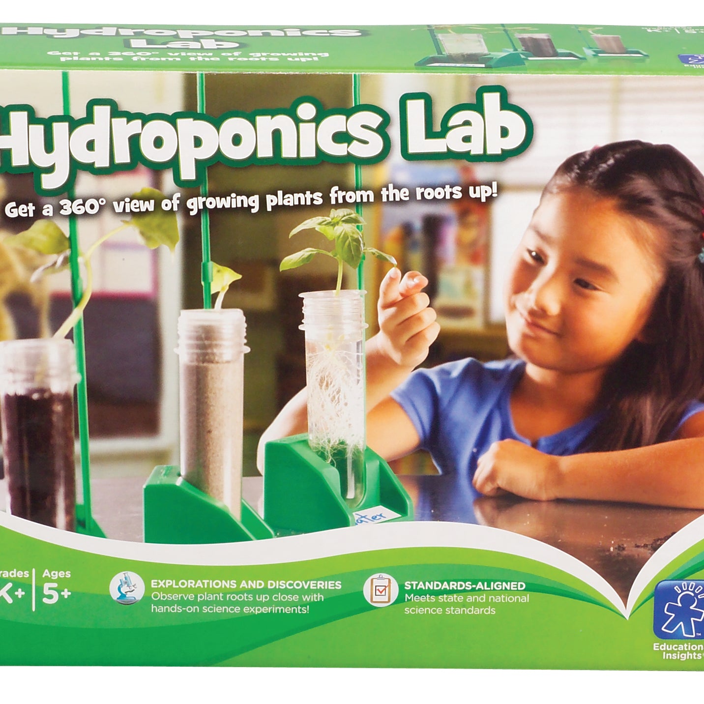 Learning Resources Hydroponics Demonstration Lab, 360° Viewing for Plant Growth Observation, STEM Educational Kit, Ages 5+