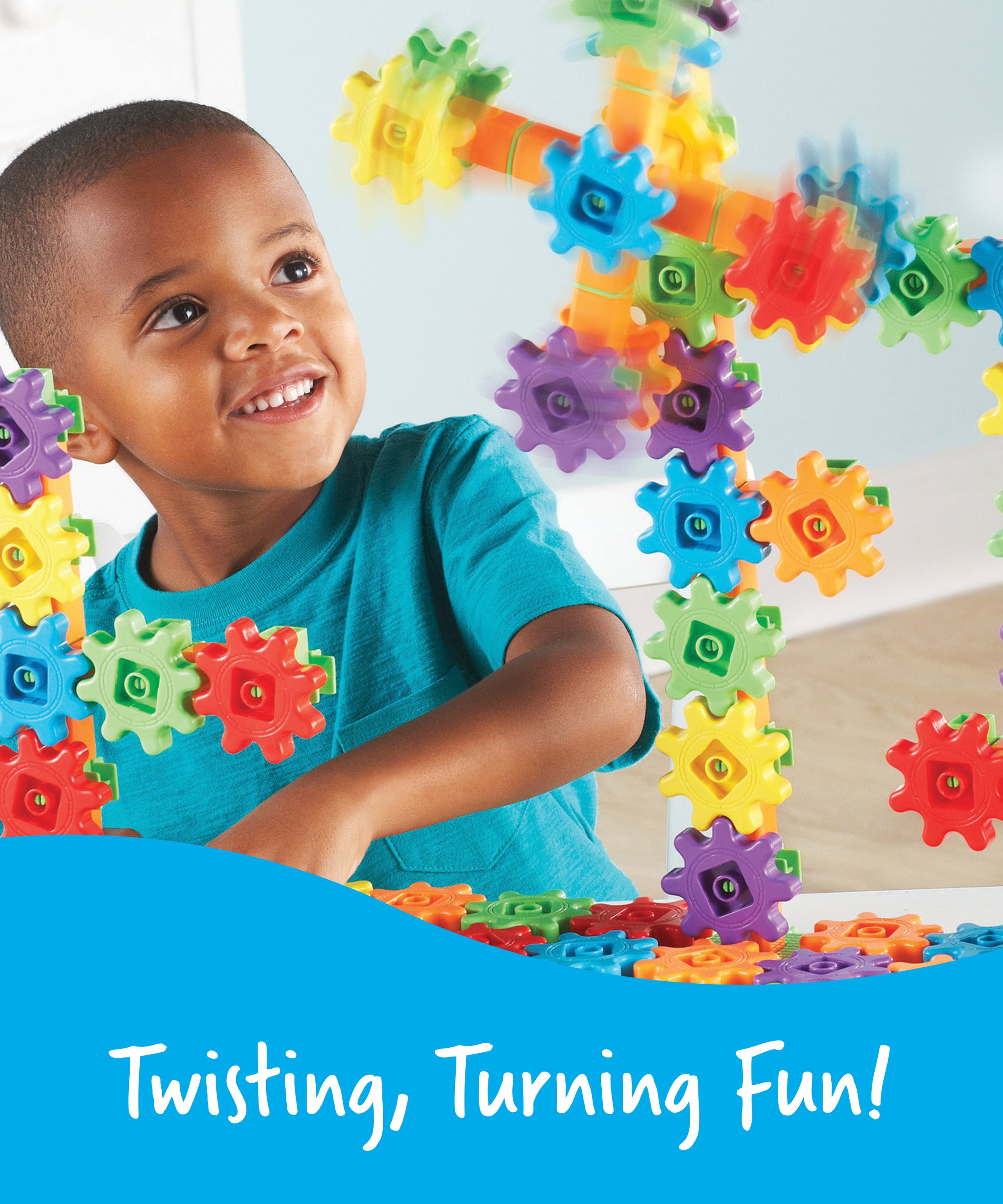 Learning Resources Gears! Gears! Gears! Super Building Set (Set of 150), Hands-On Creativity, Fine Motor Skills Development