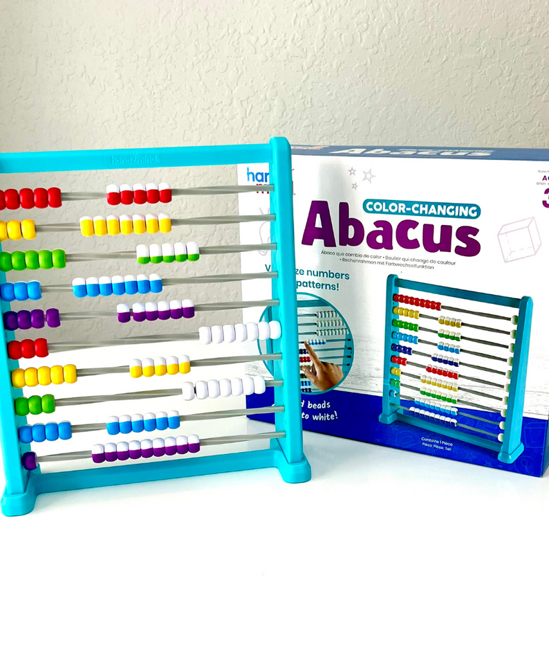 Learning Resources Colour-Changing Abacus, Interactive Math Tool for Kids, Visual Counting, Addition, and Subtraction, Durable Plastic Frame, Includes Activity Guide, Ages 3+
