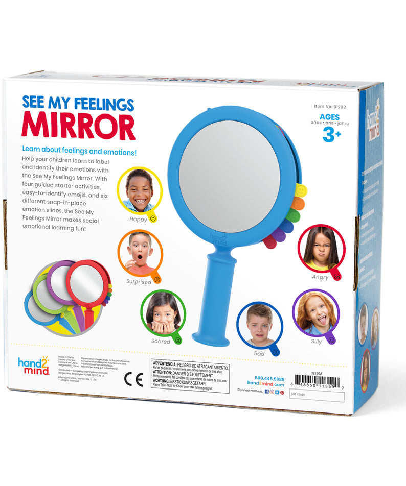 Learning Resources See My Feelings Mirror Set of 4 Emotional Recognition Tool for Kids Ages 3 Plus