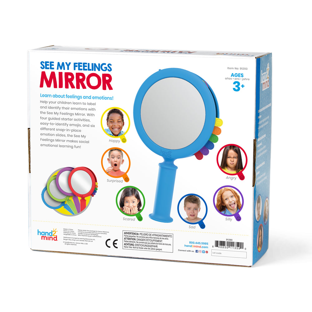 Learning Resources See My Feelings Mirror Set of 4 Emotional Recognition Tool for Kids Ages 3 Plus