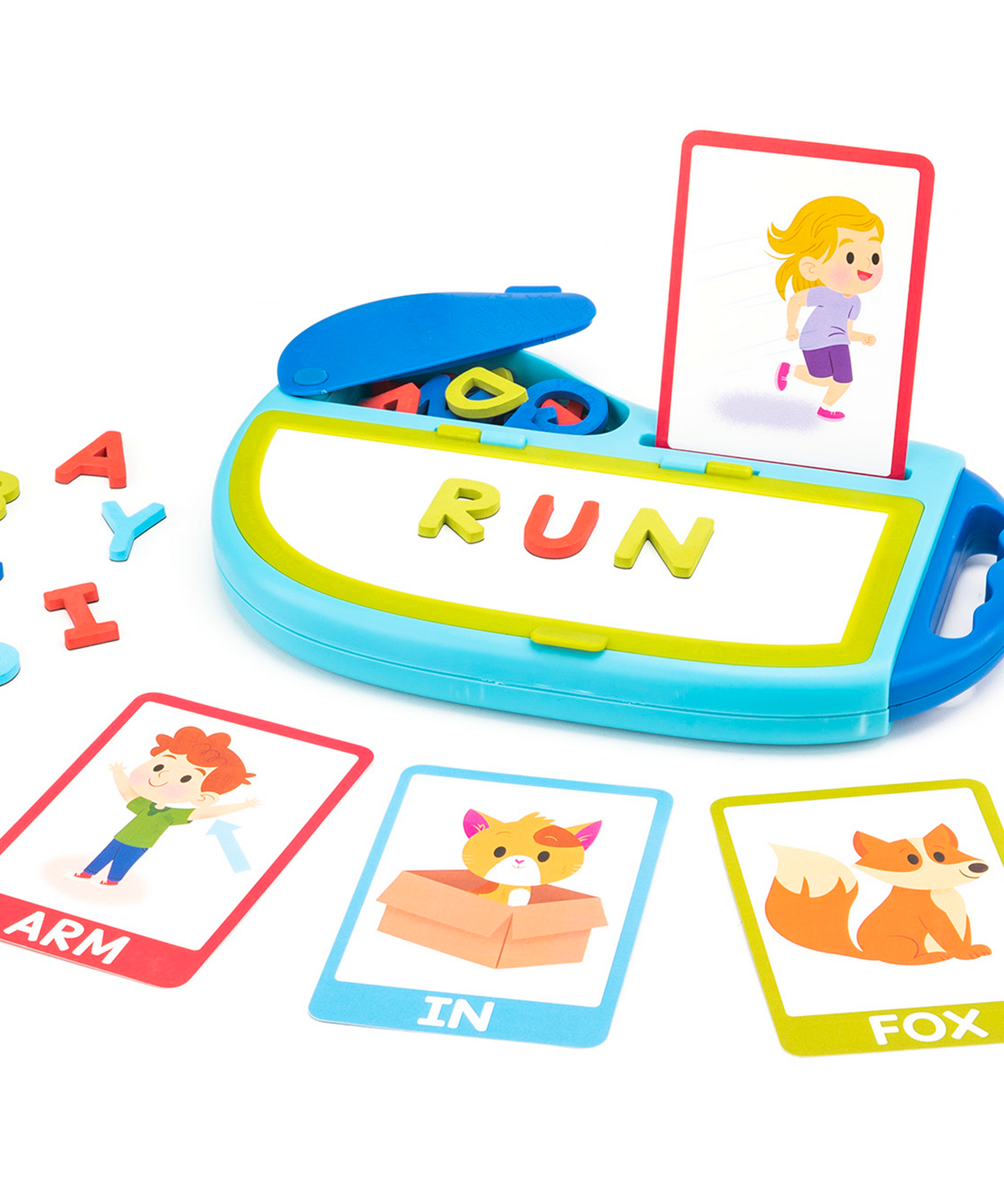 Learning Resources AlphaMagnets Go! Spelling, Portable Magnetic Spelling Board with Letters and Cards, Early Literacy Toy for Ages 4+