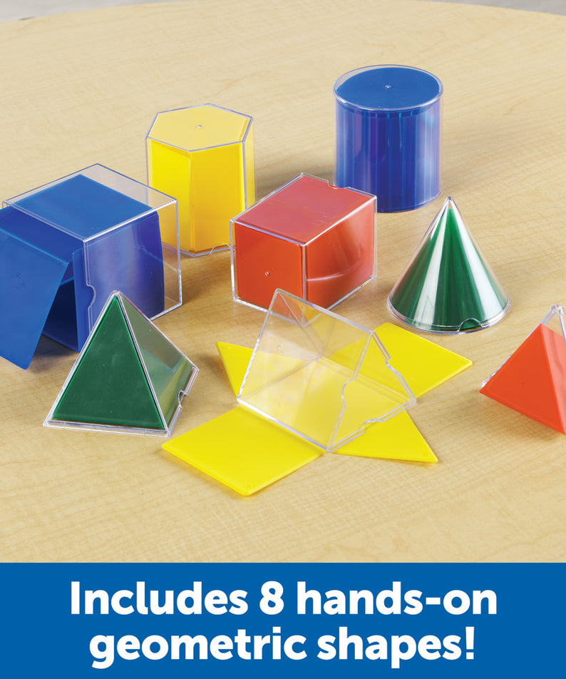 Learning Resources Folding Geometric Shapes, Set of 8, Ages 7+, Hands-On 3D Math Learning for Shapes & Symmetry