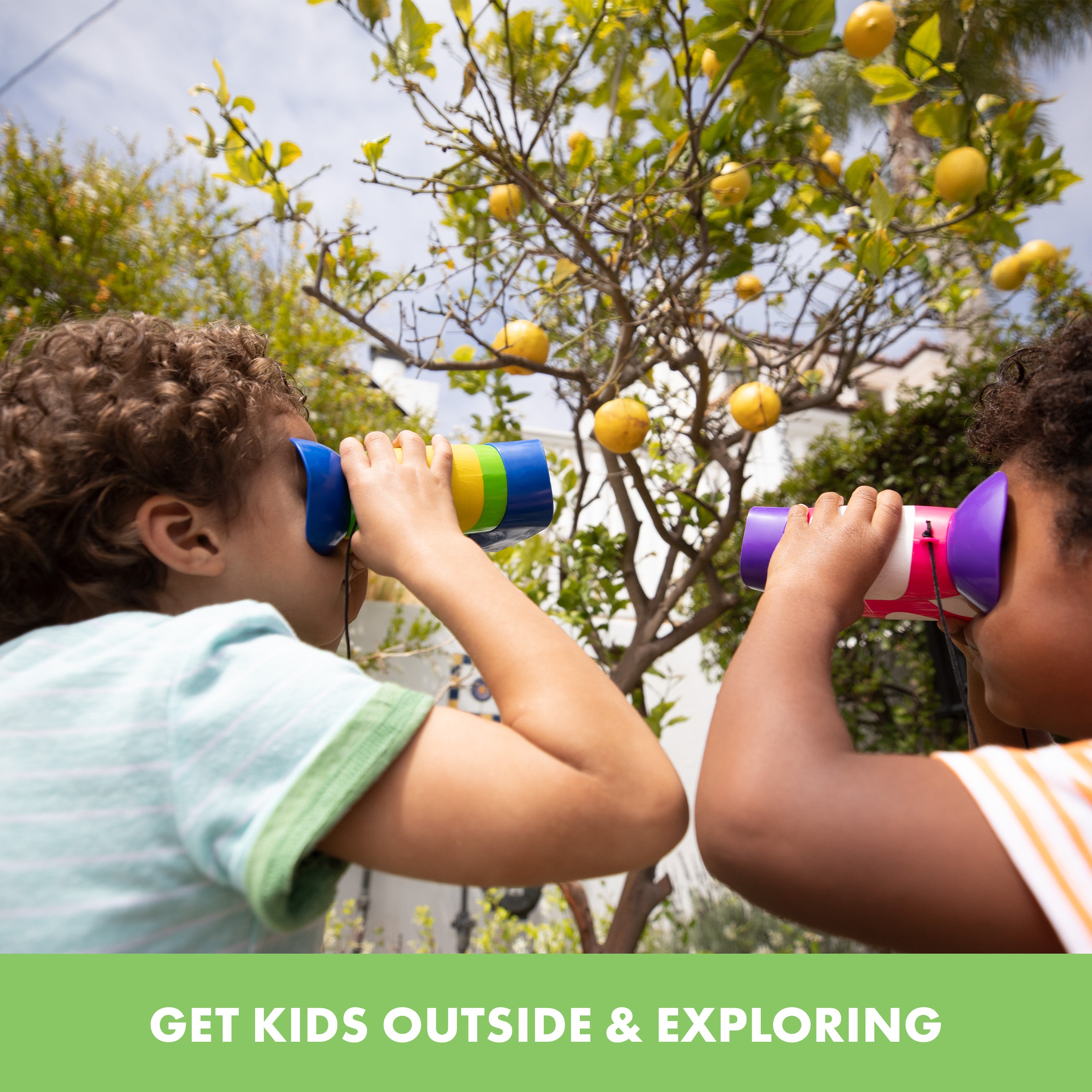 Learning Resources GeoSafari Jr. Kidnoculars, Focus-Free Binoculars for Kids with 2x Magnification, Early Exploration & STEM Learning, Ages 3+
