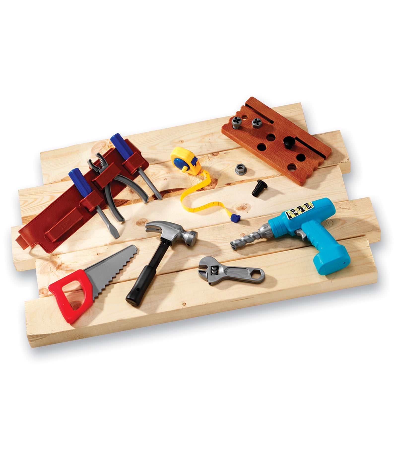 Learning Resources Pretend & Play Work Belt Tool Set, Kids Tool Kit with Battery-Powered Drill and Carry Case, Imaginative Role Play for Ages 3+