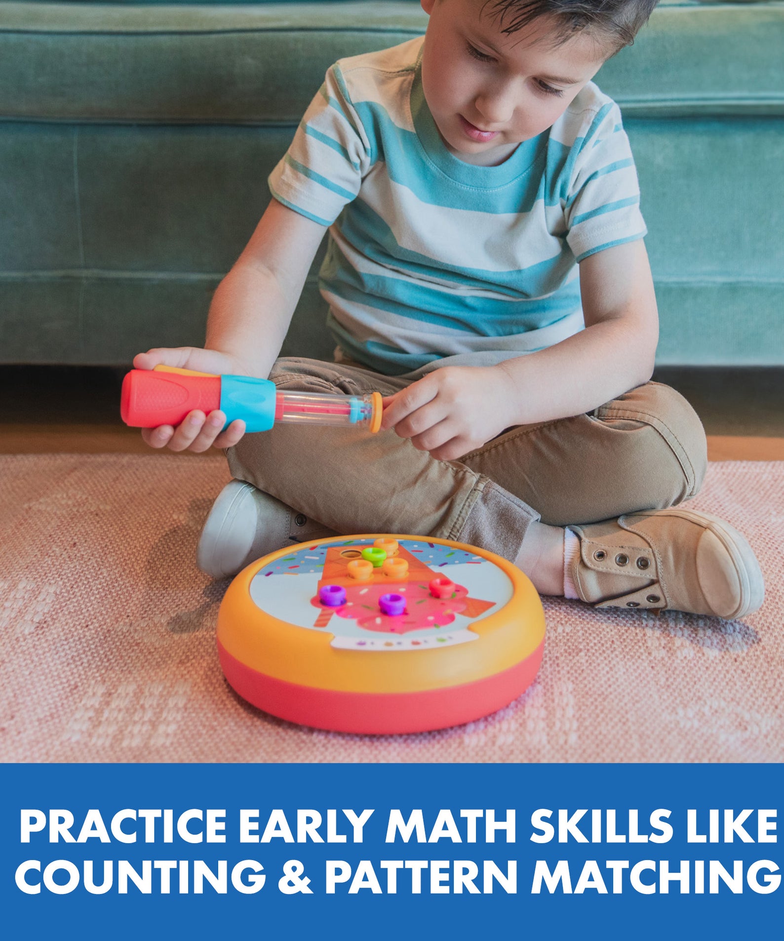 Learning Resources Design and Drill Creative Café, Fine Motor STEM Toy with Rivet Popper and Activity Cards, Portable Playset for Ages 3 Plus