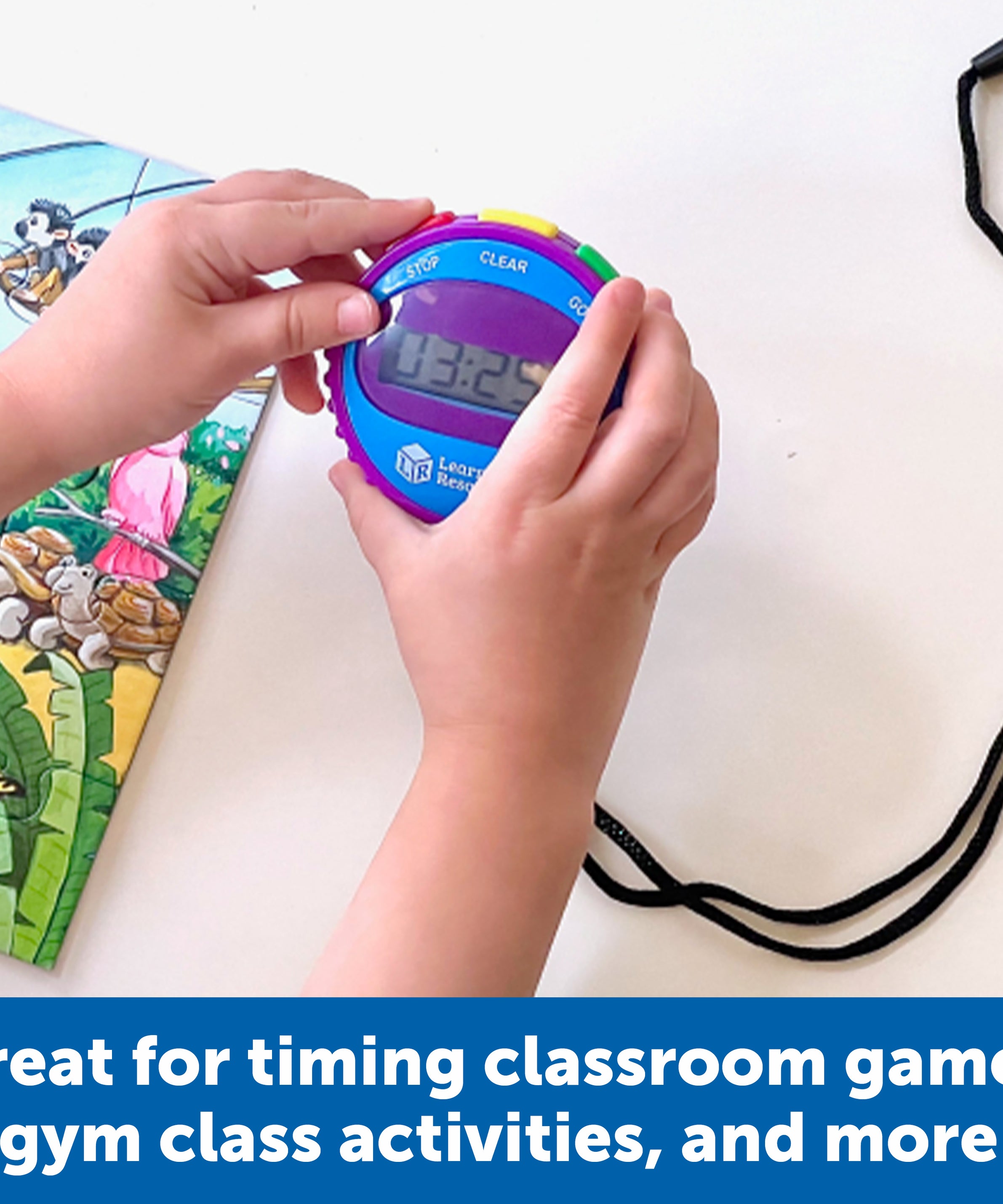 Learning Resources Simple Stopwatch, Easy-to-Use Timer for Kids with Large Digital Display (Ages 5+)