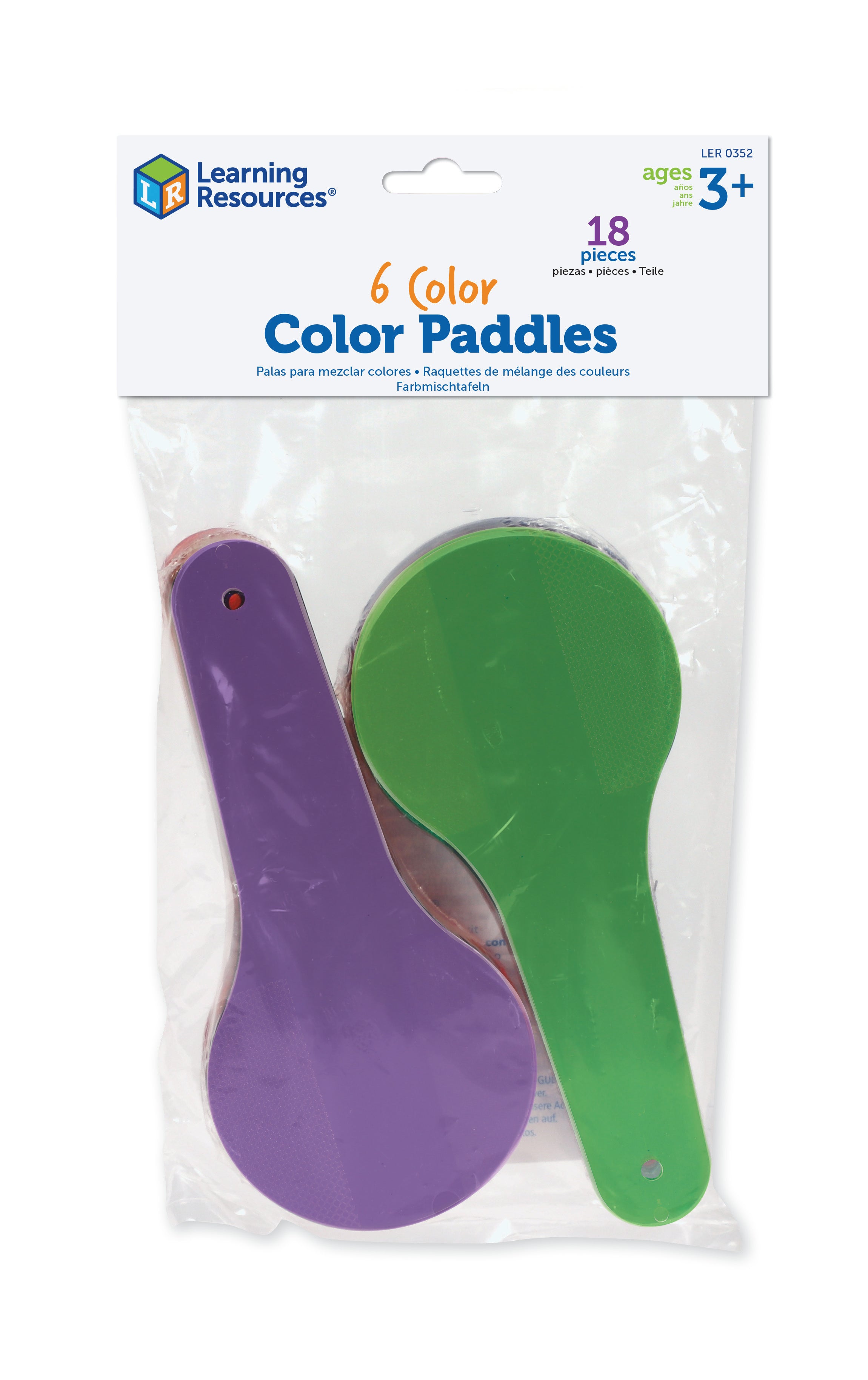 Learning Resources Primary Science® Colour Paddles, Early Colour Recognition and Mixing Tool, Set of 6, Ages 3+